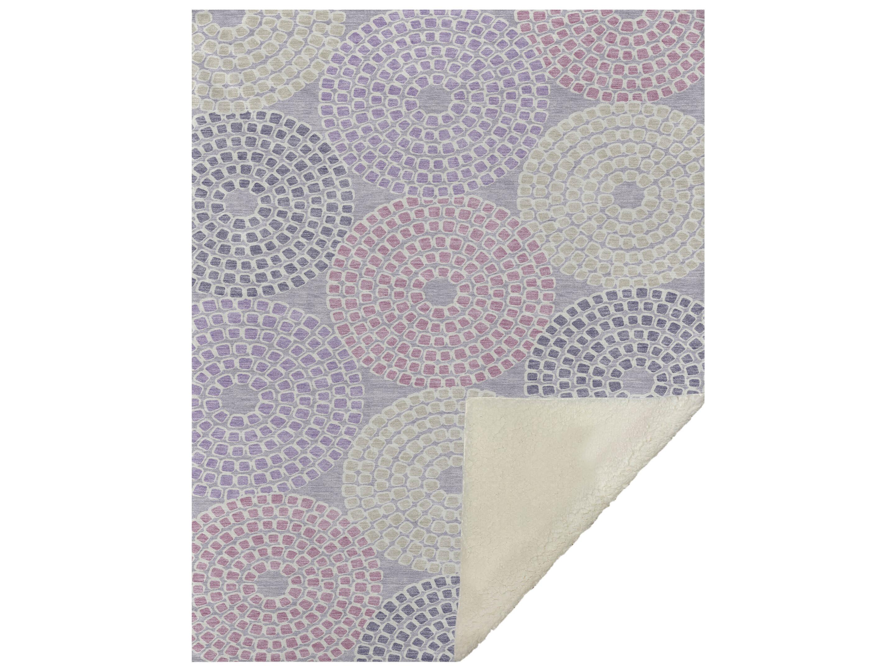 Dalyn Sherpa Purple Polyester Throw