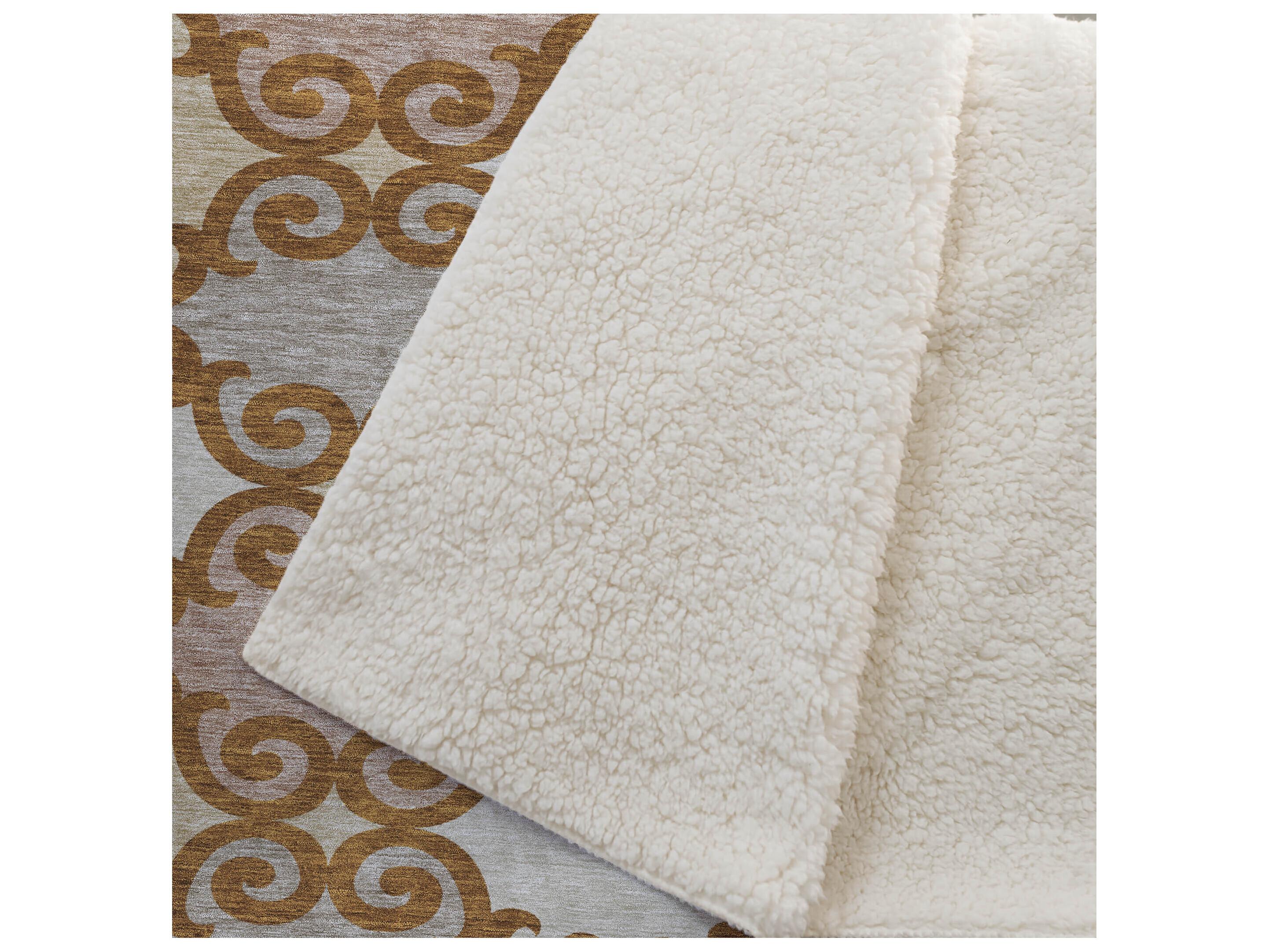 Dalyn Sherpa Orange Polyester Throw