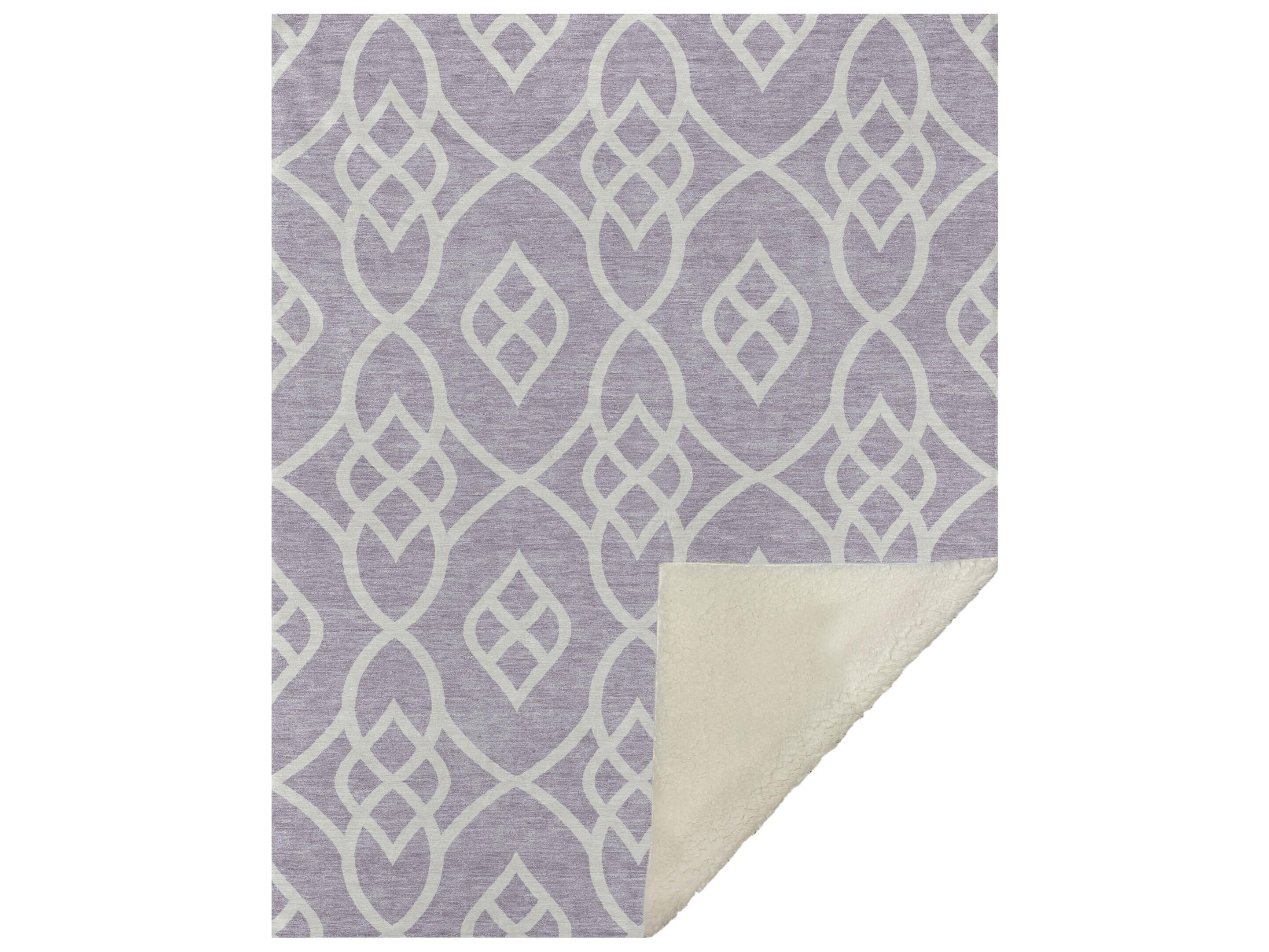 Dalyn Sherpa Purple Polyester Throw