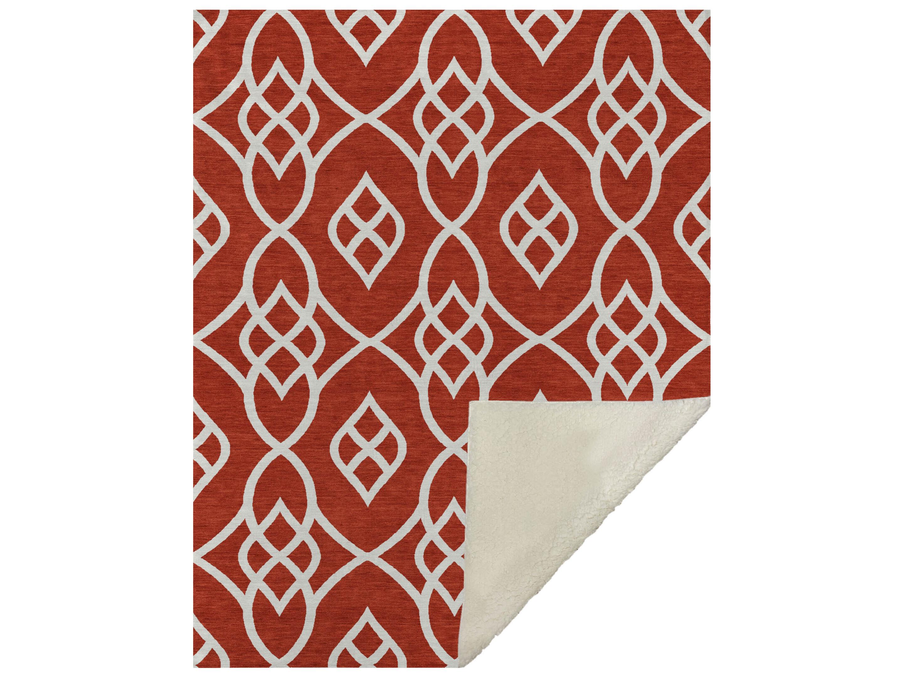 Dalyn Sherpa Red Polyester Throw