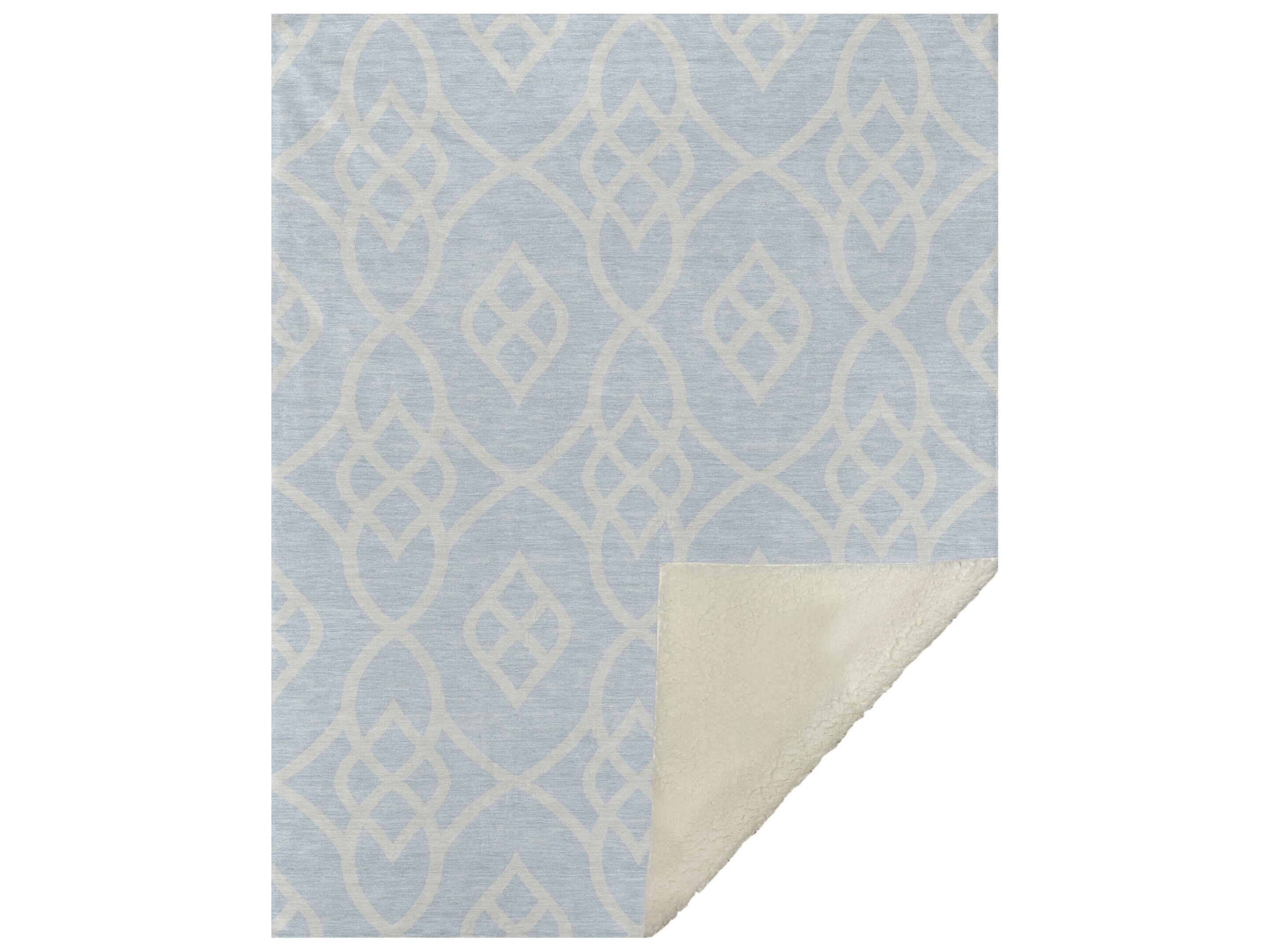 Dalyn Sherpa Blue Polyester Throw