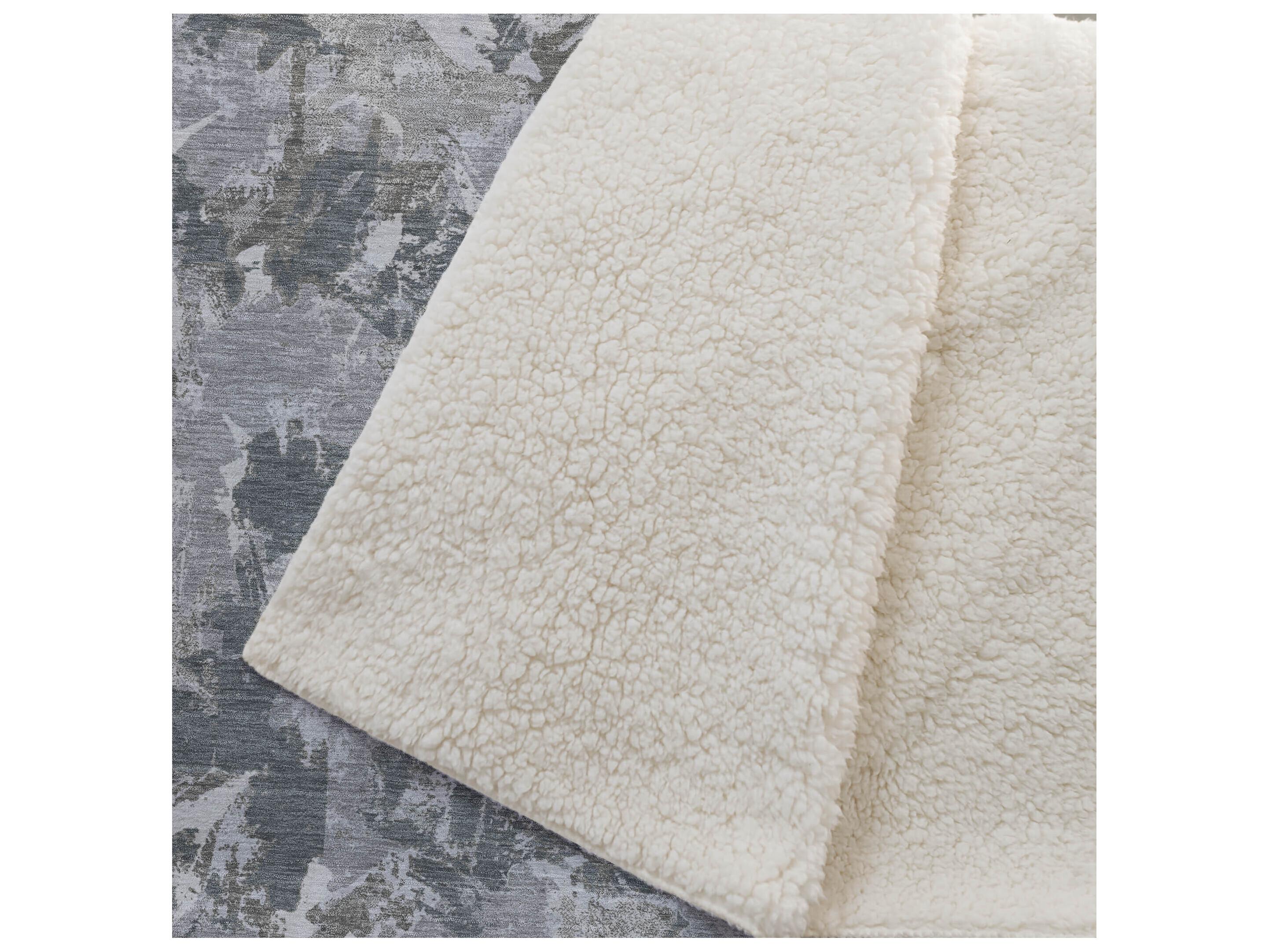 Dalyn Sherpa Gray Polyester Throw