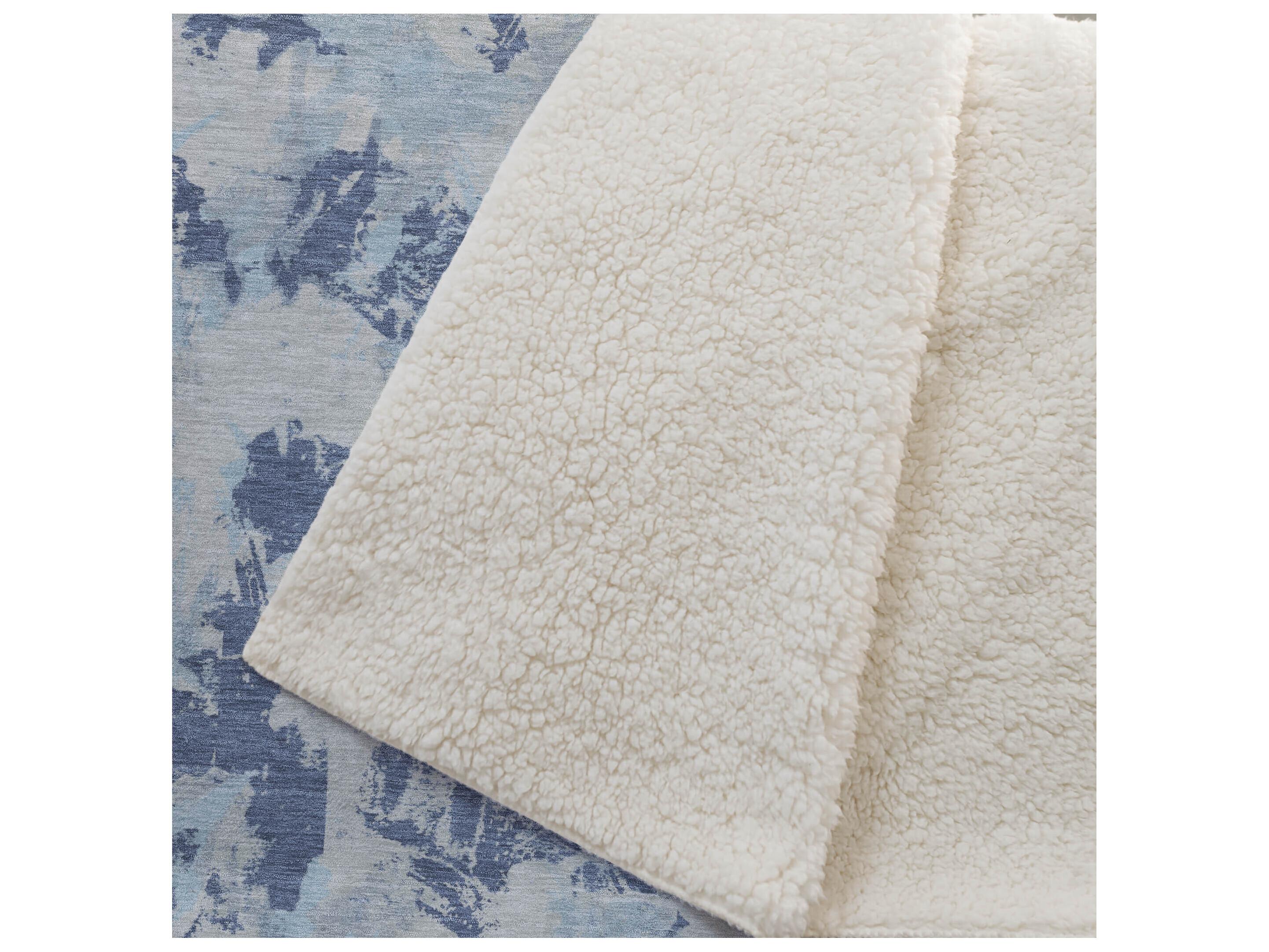 Dalyn Sherpa Blue Polyester Throw