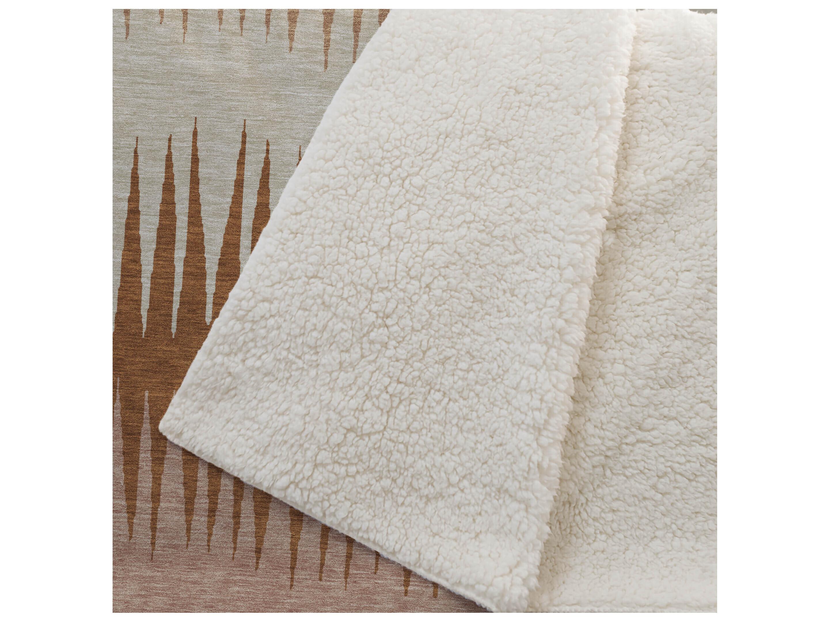 Dalyn Sherpa Orange Polyester Throw