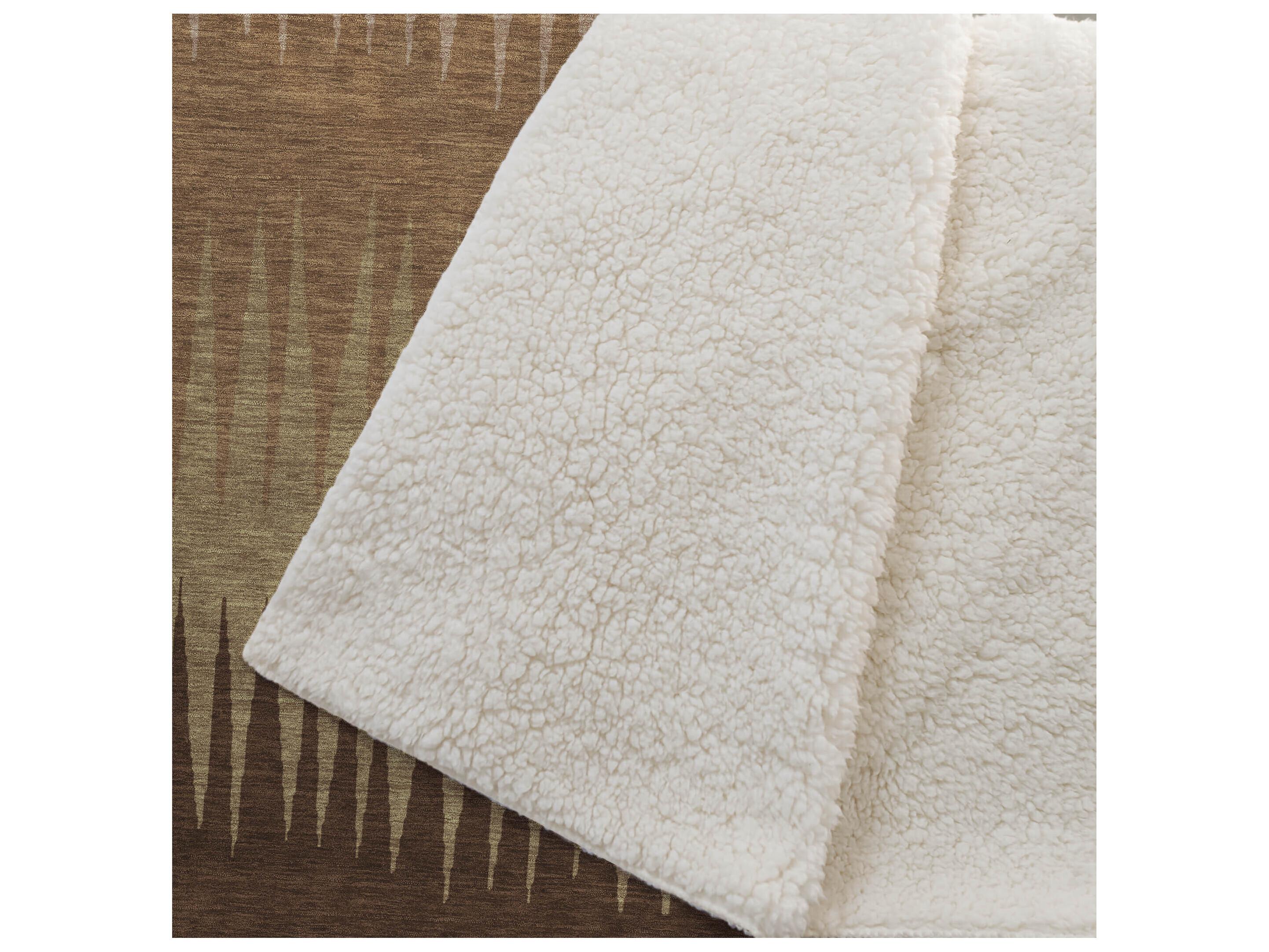 Dalyn Sherpa Orange Polyester Throw