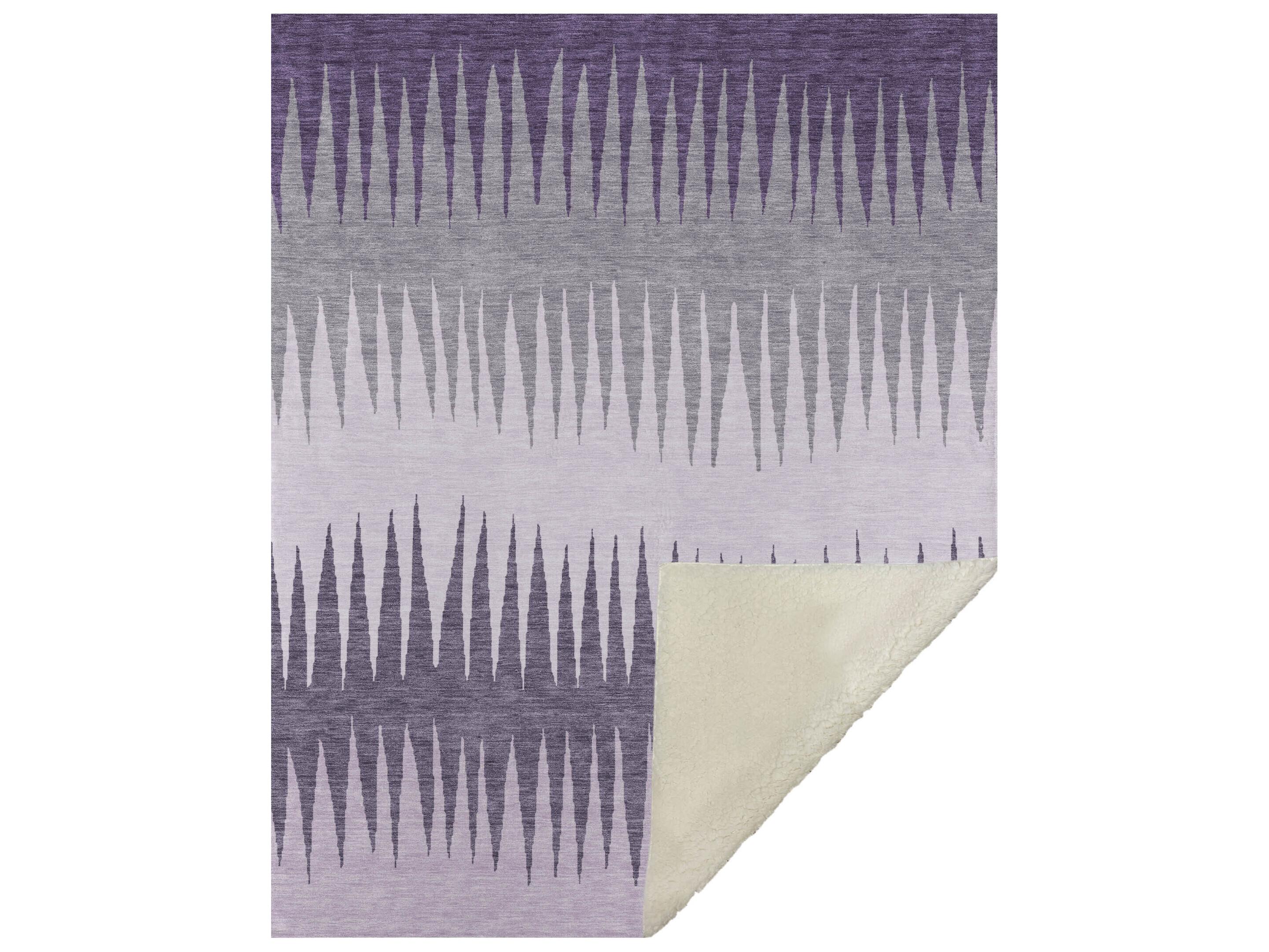 Dalyn Sherpa Purple Polyester Throw