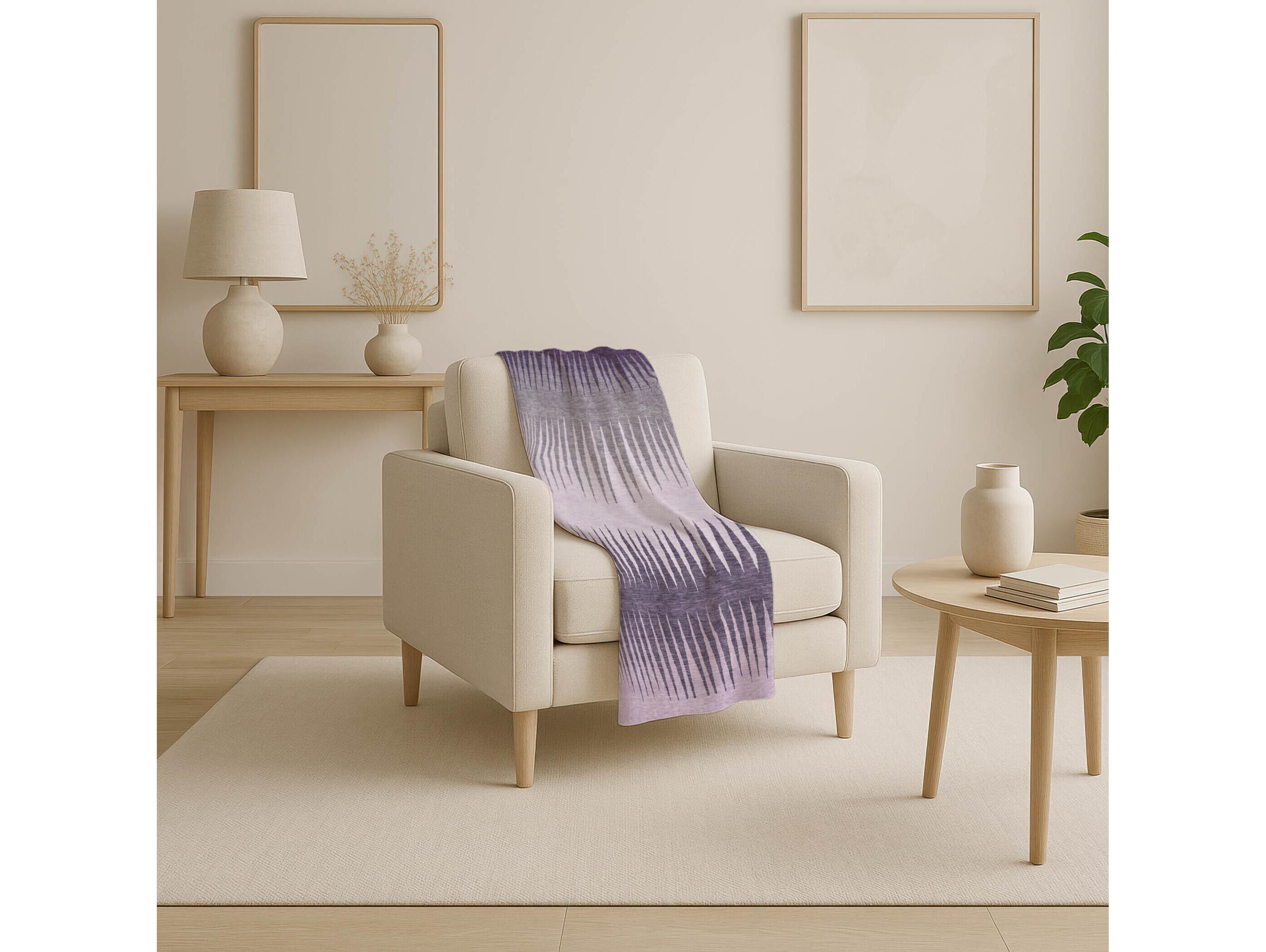 Dalyn Sherpa Purple Polyester Throw