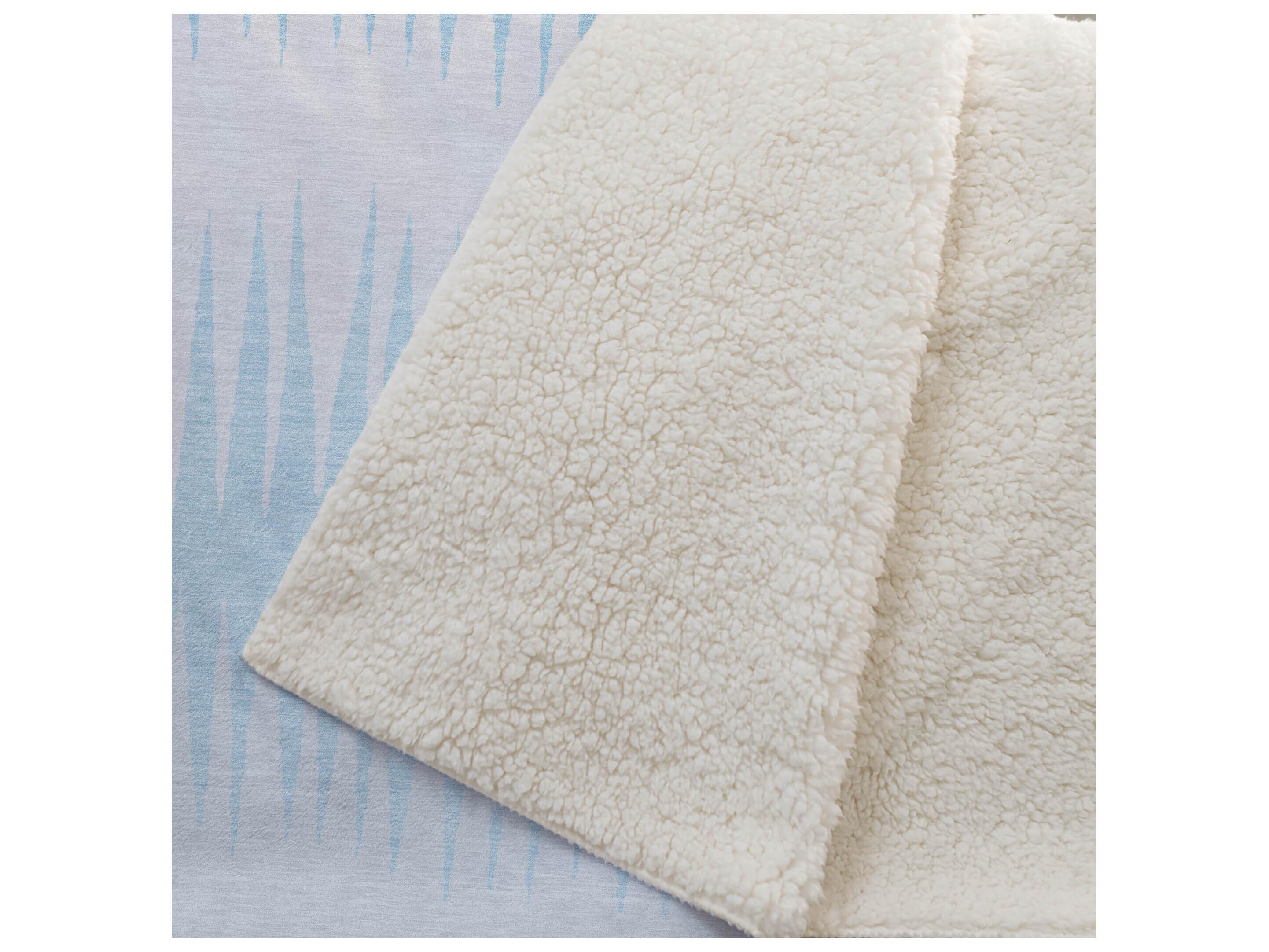 Dalyn Sherpa Blue Polyester Throw