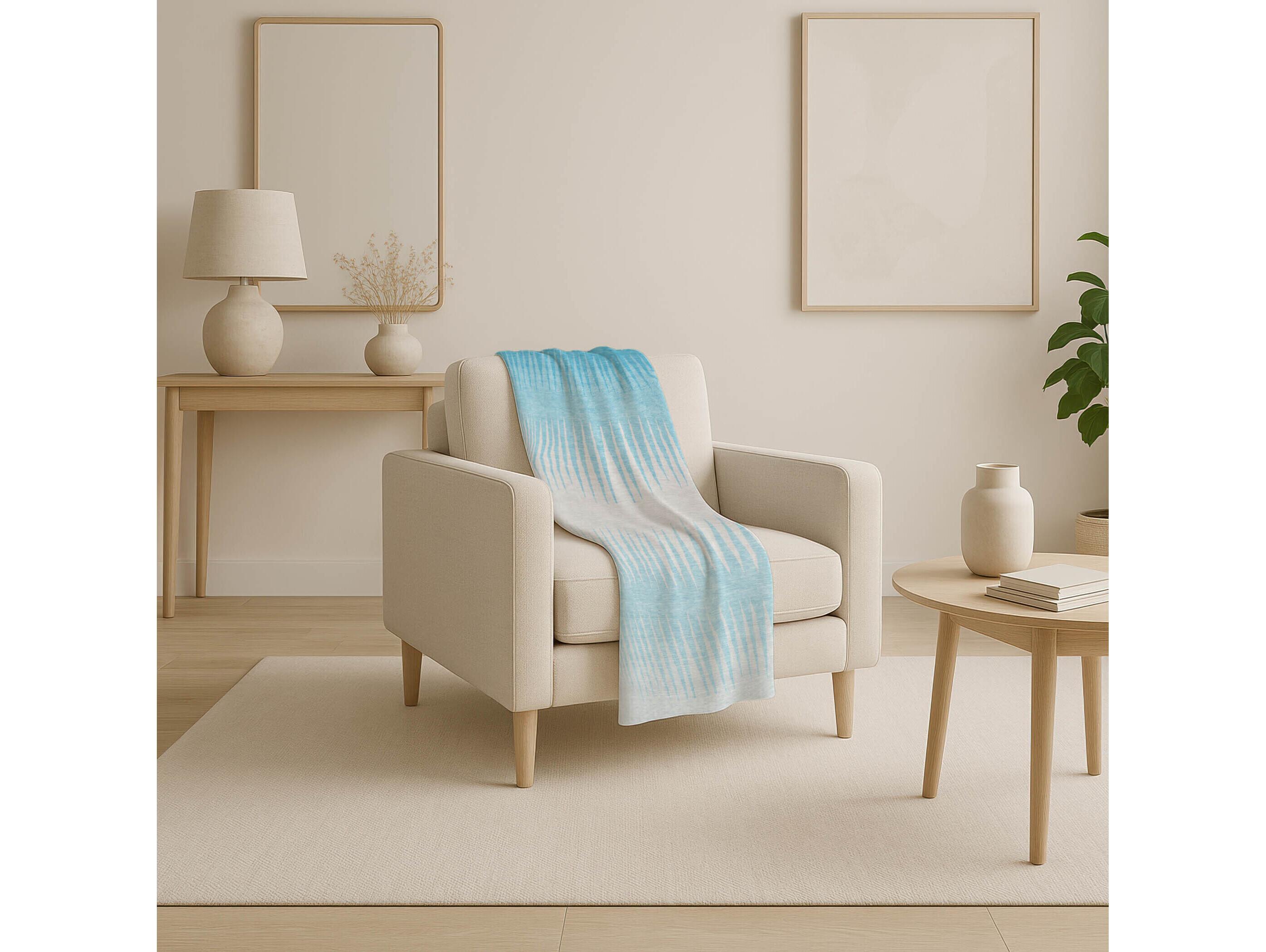 Dalyn Sherpa Blue Polyester Throw