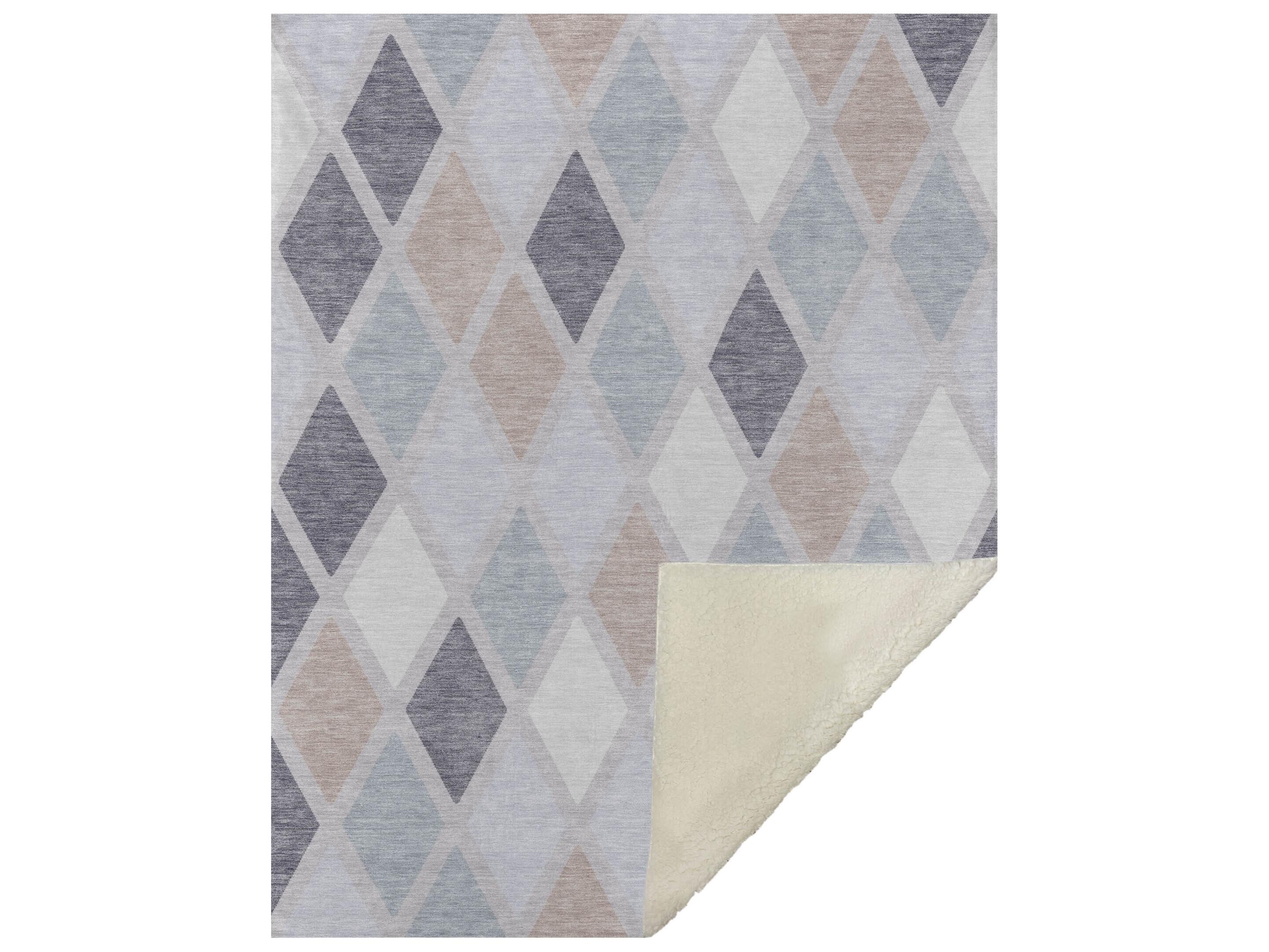 Dalyn Sherpa Purple Polyester Throw