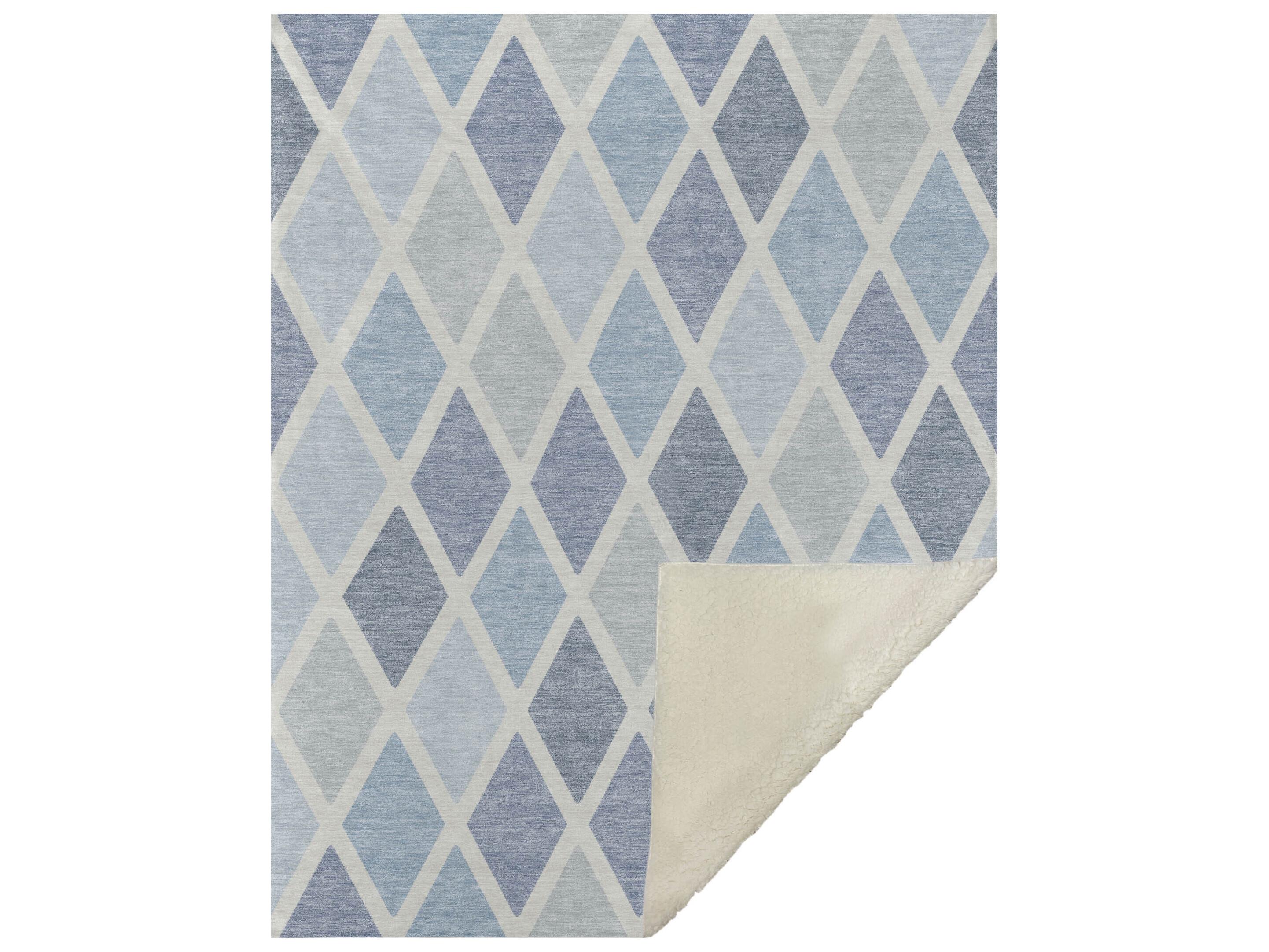 Dalyn Sherpa Blue Polyester Throw