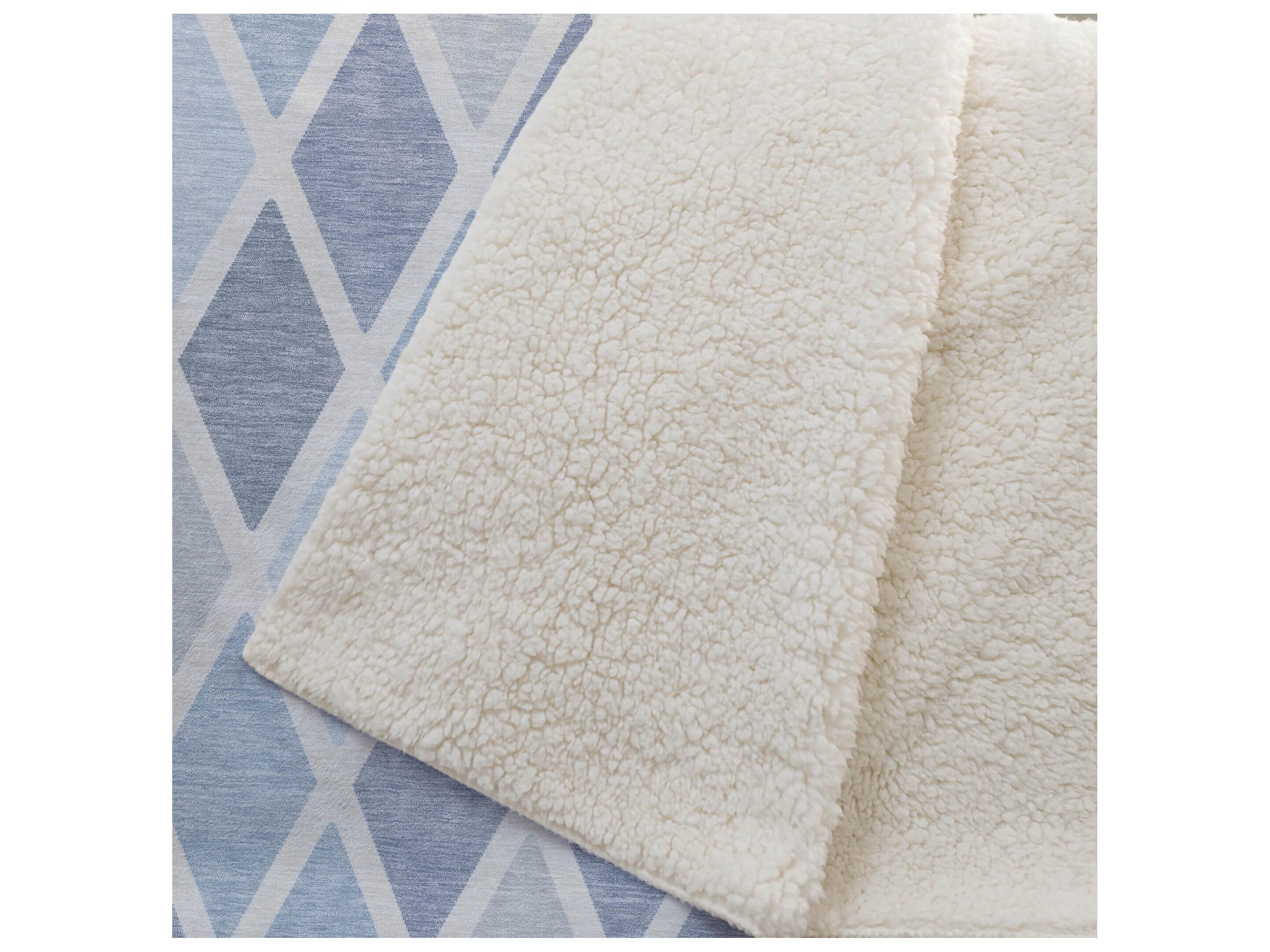 Dalyn Sherpa Blue Polyester Throw