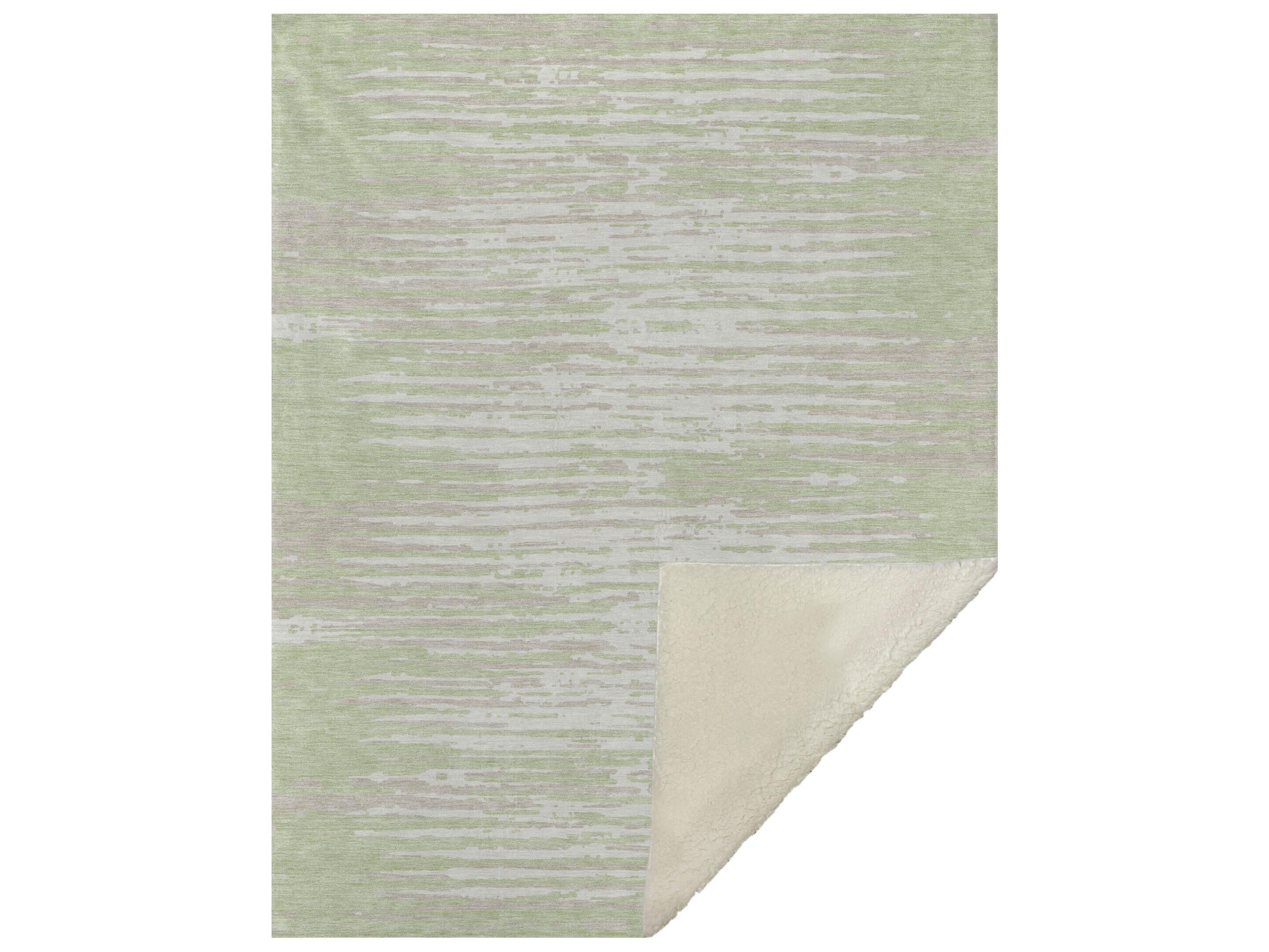 Dalyn Sherpa Green Polyester Throw
