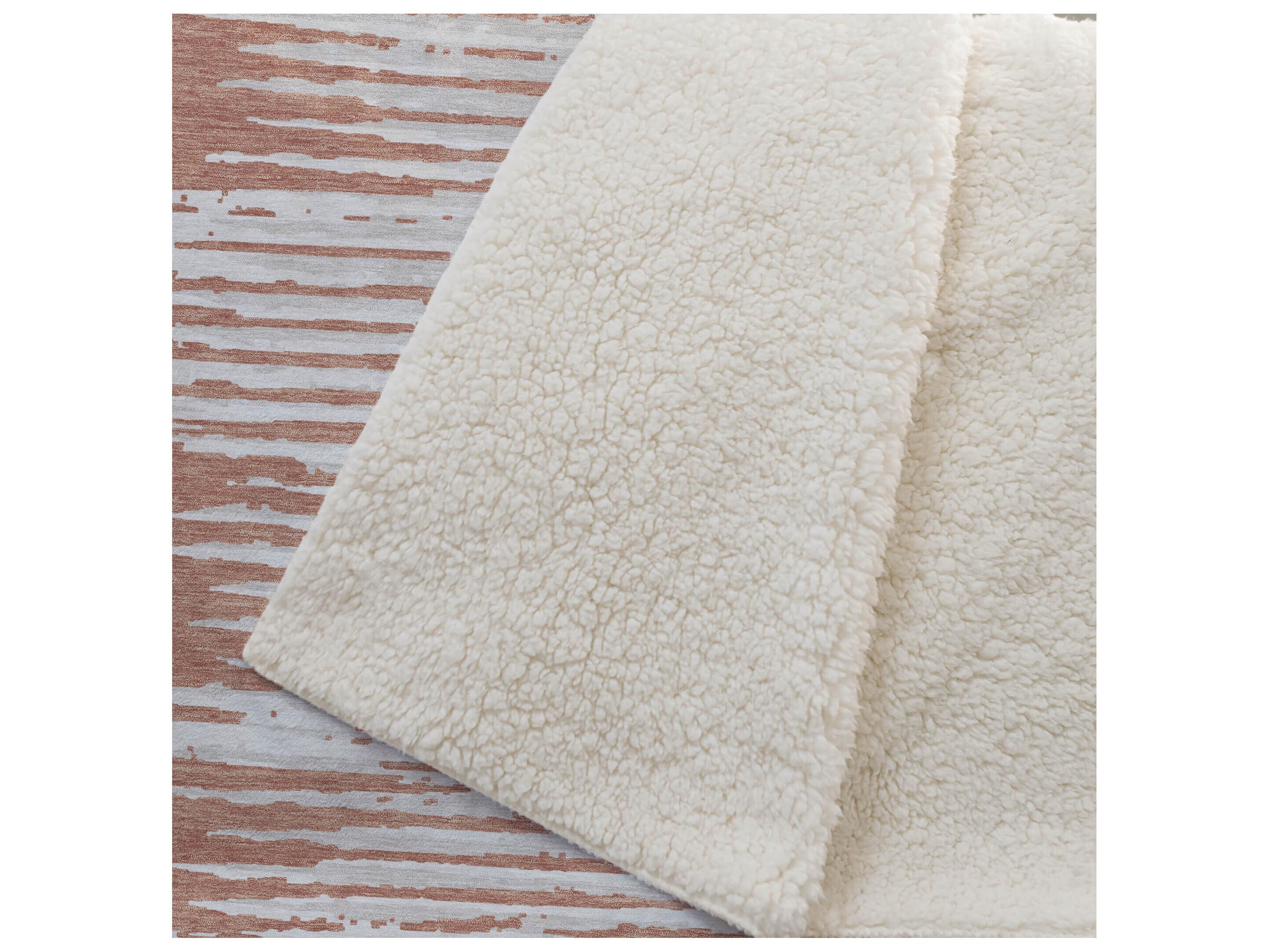 Dalyn Sherpa Orange Polyester Throw