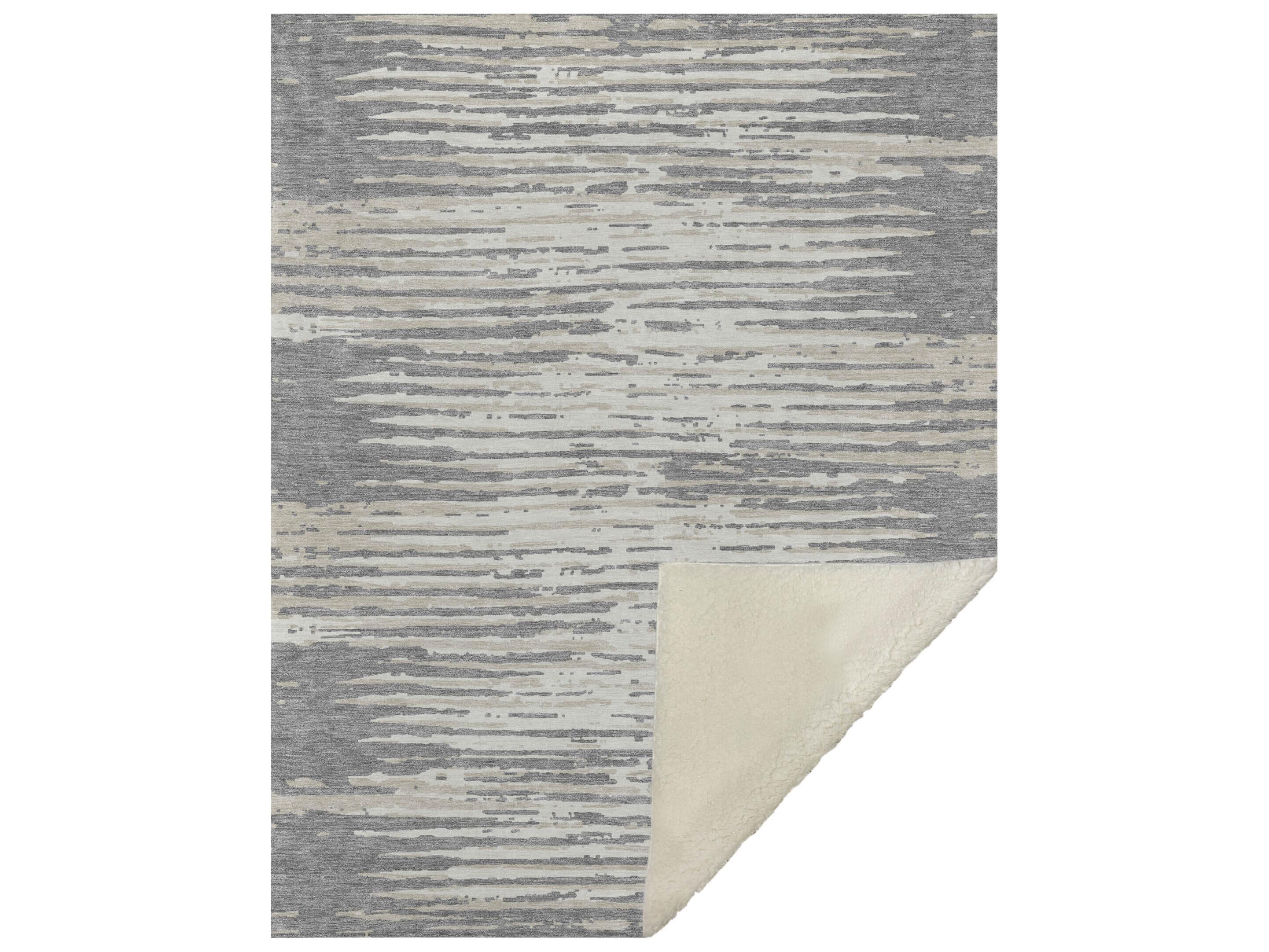Dalyn Sherpa Gray Polyester Throw