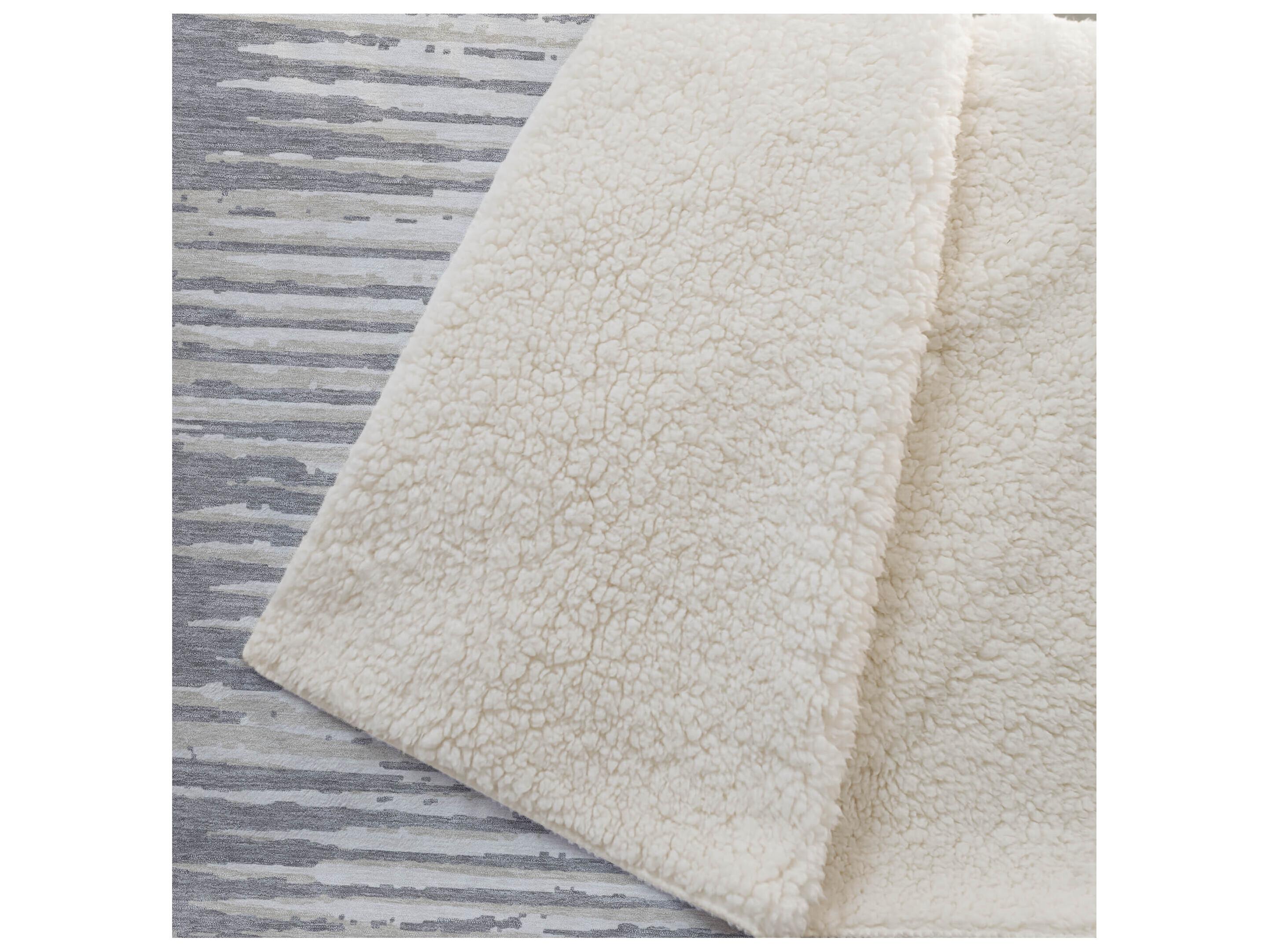 Dalyn Sherpa Gray Polyester Throw