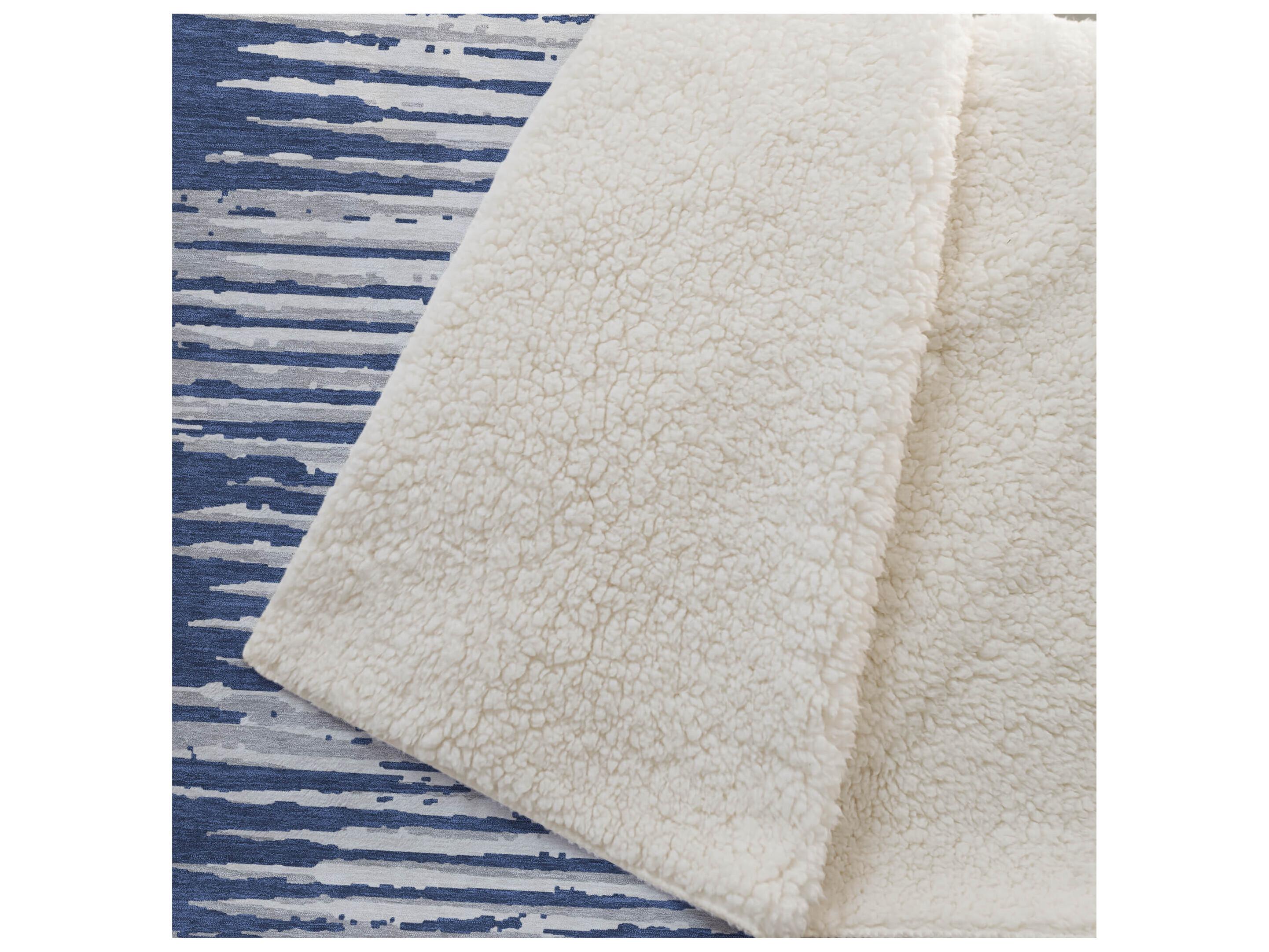 Dalyn Sherpa Blue Polyester Throw