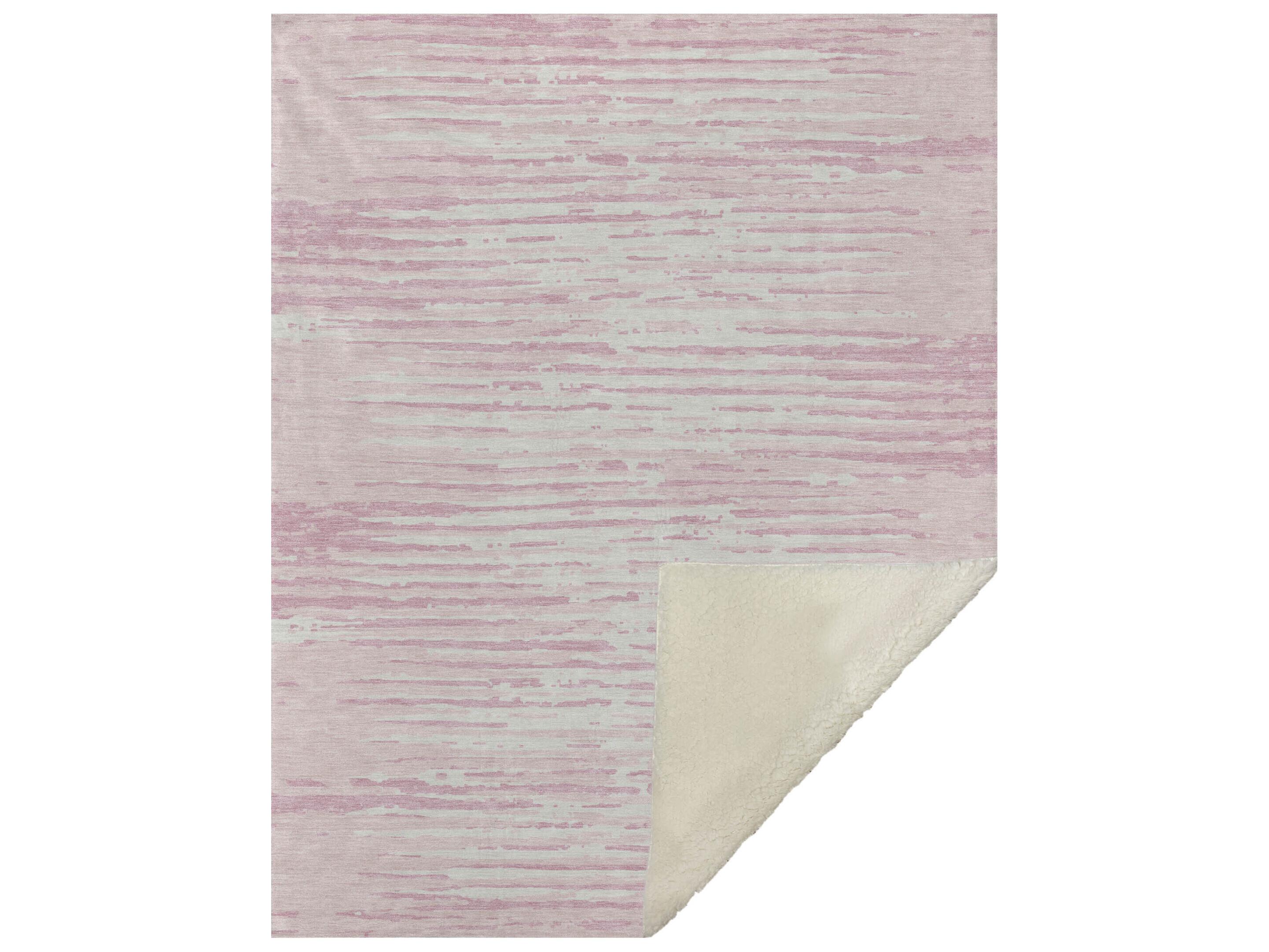 Dalyn Sherpa Pink Polyester Throw