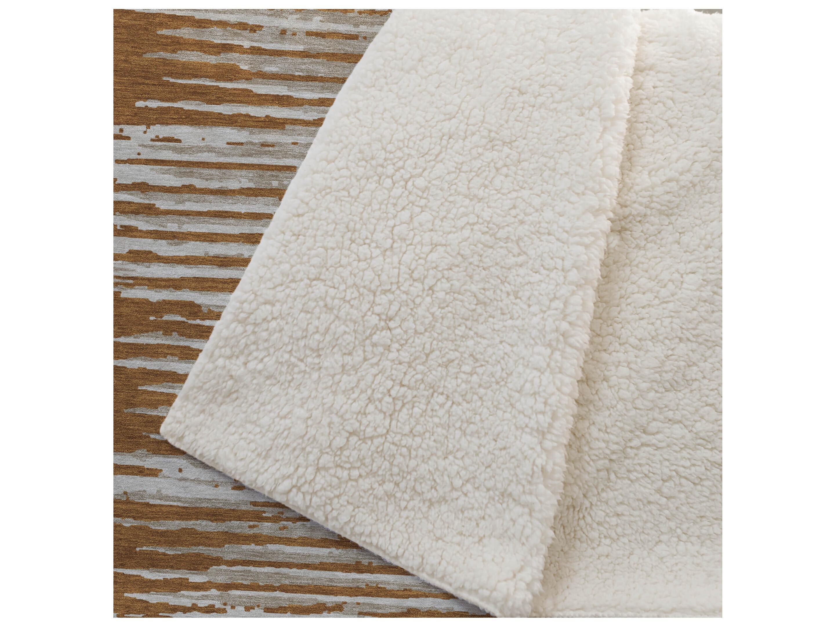 Dalyn Sherpa Orange Polyester Throw