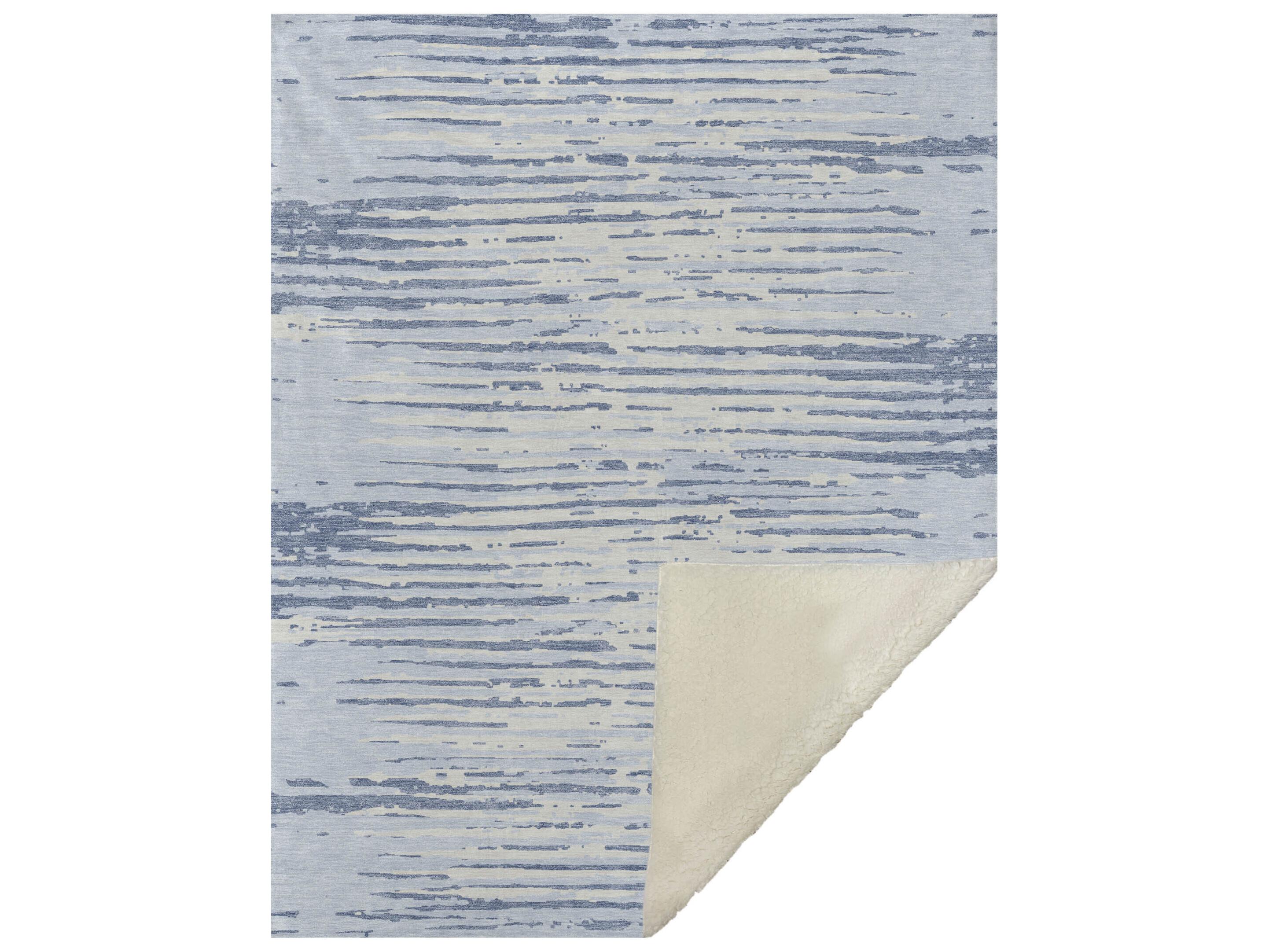 Dalyn Sherpa Blue Polyester Throw