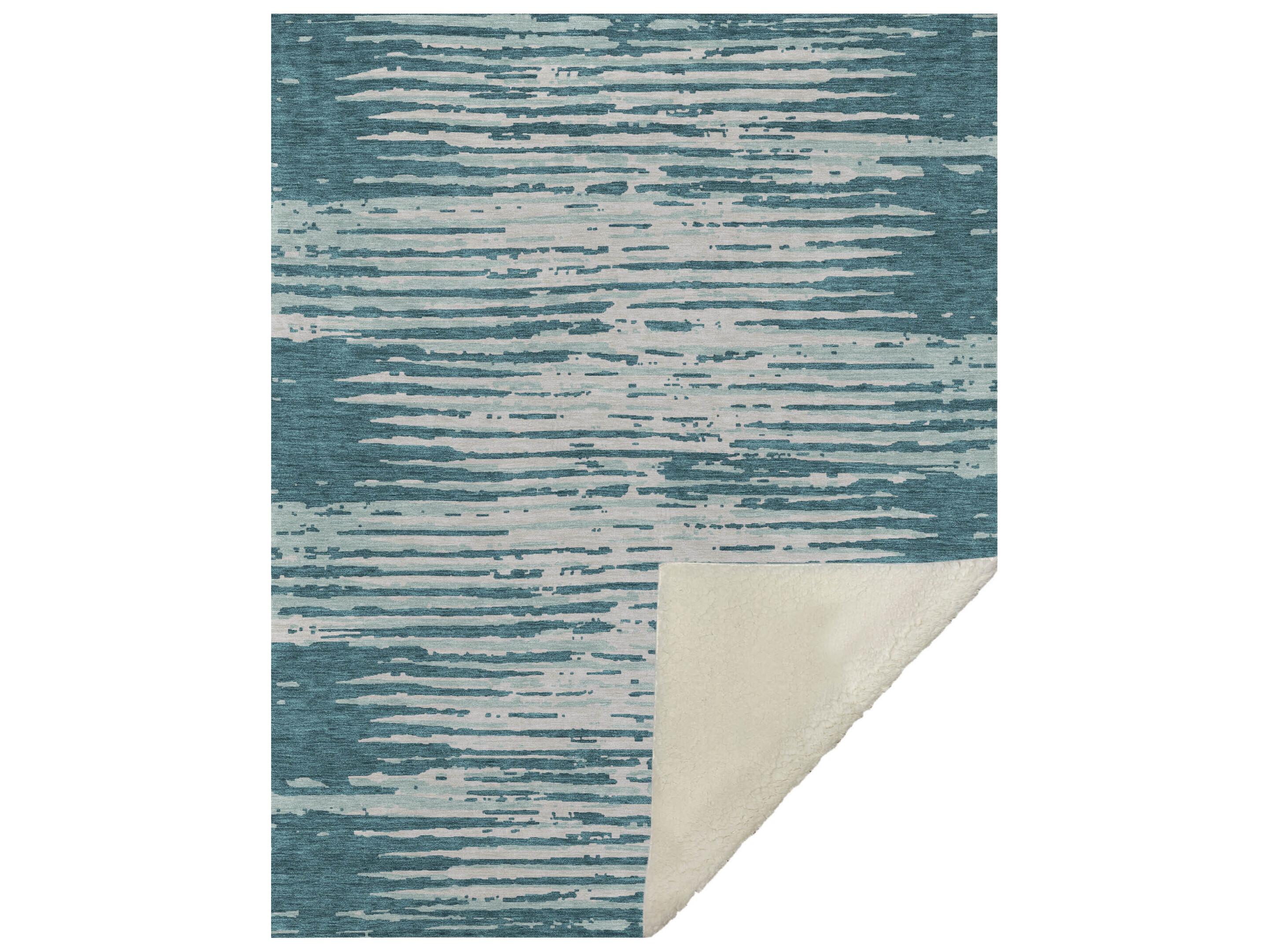 Dalyn Sherpa Teal Polyester Throw
