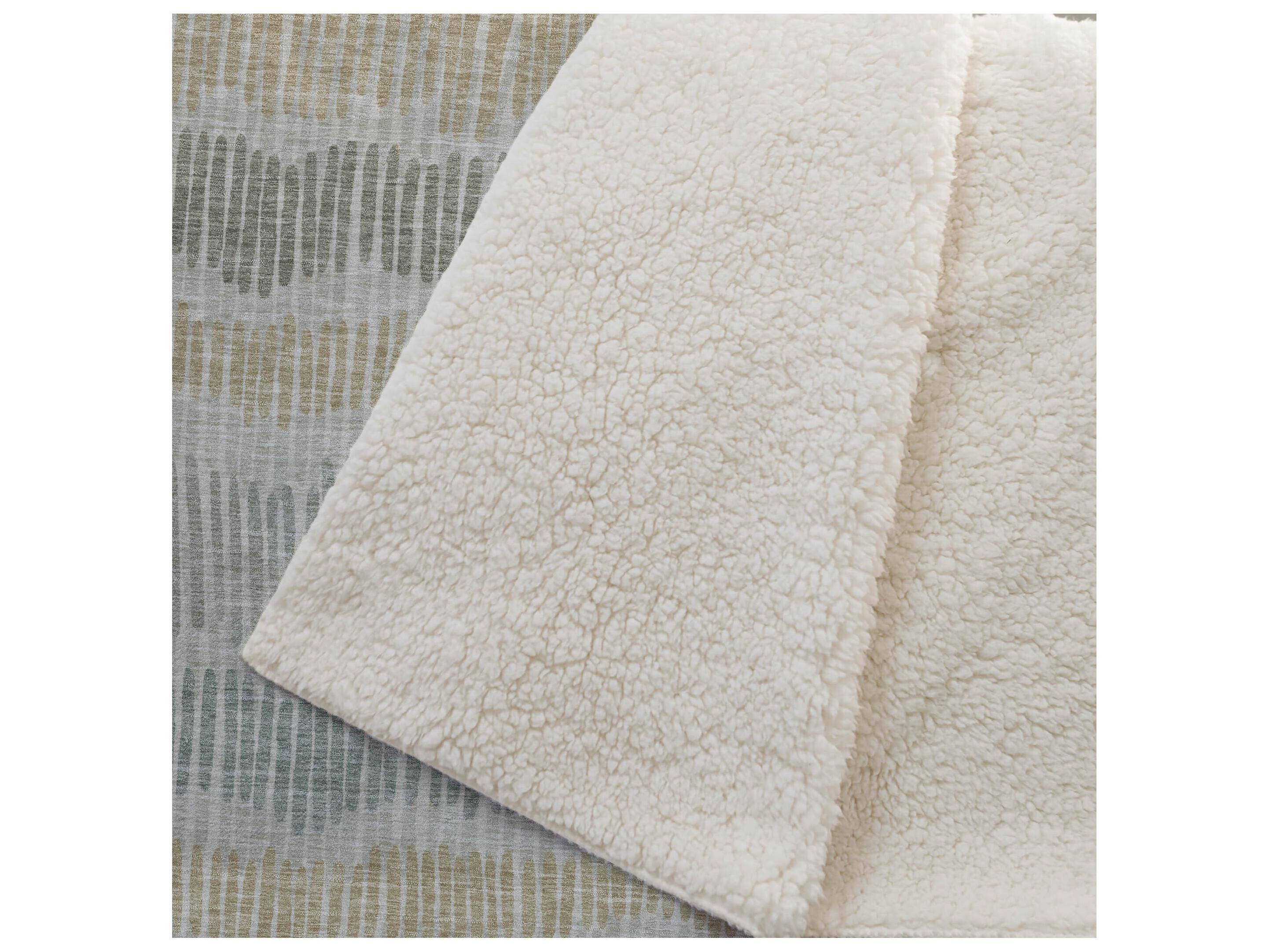 Dalyn Sherpa Brown Polyester Throw