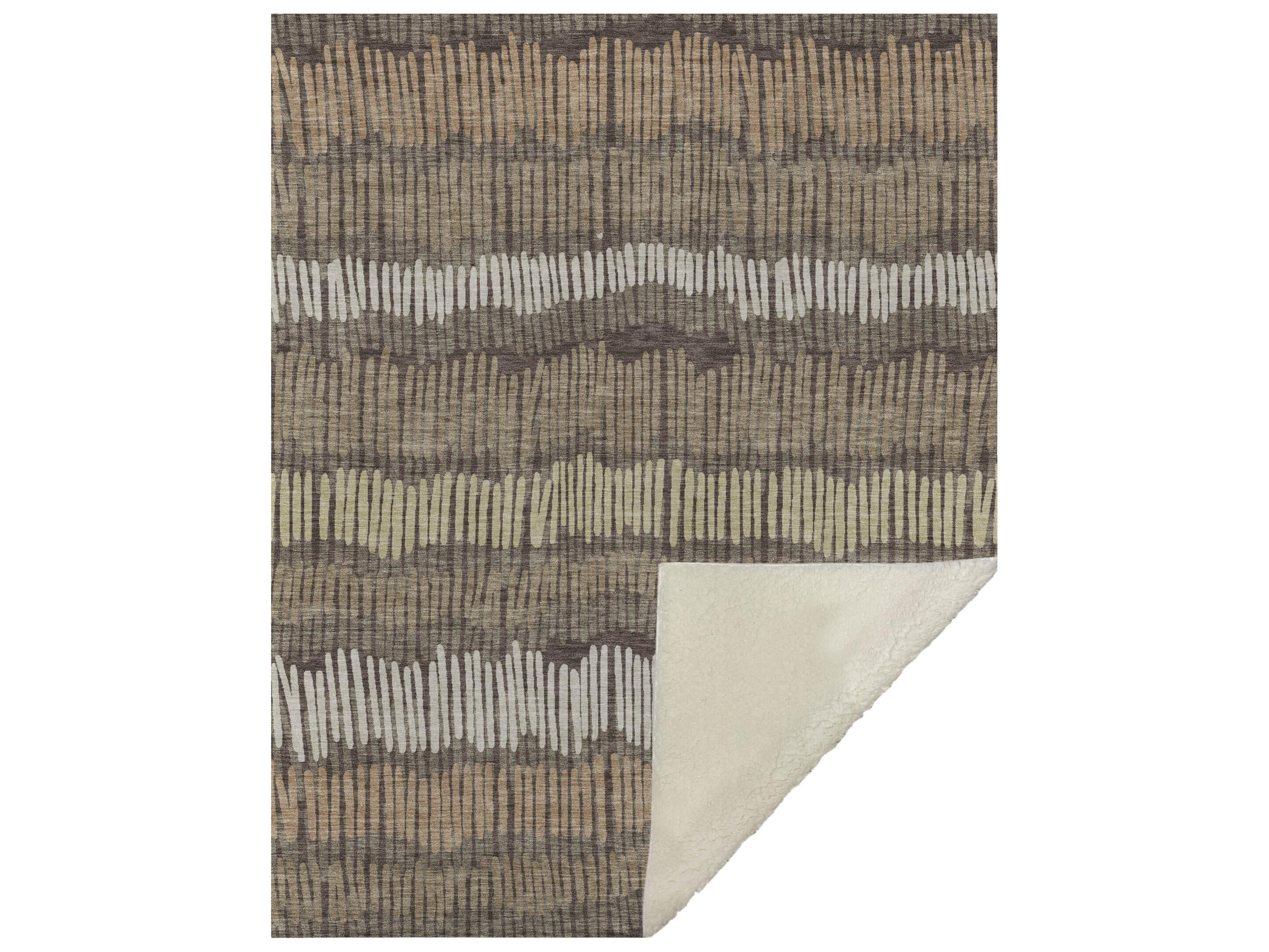 Dalyn Sherpa Brown Polyester Throw