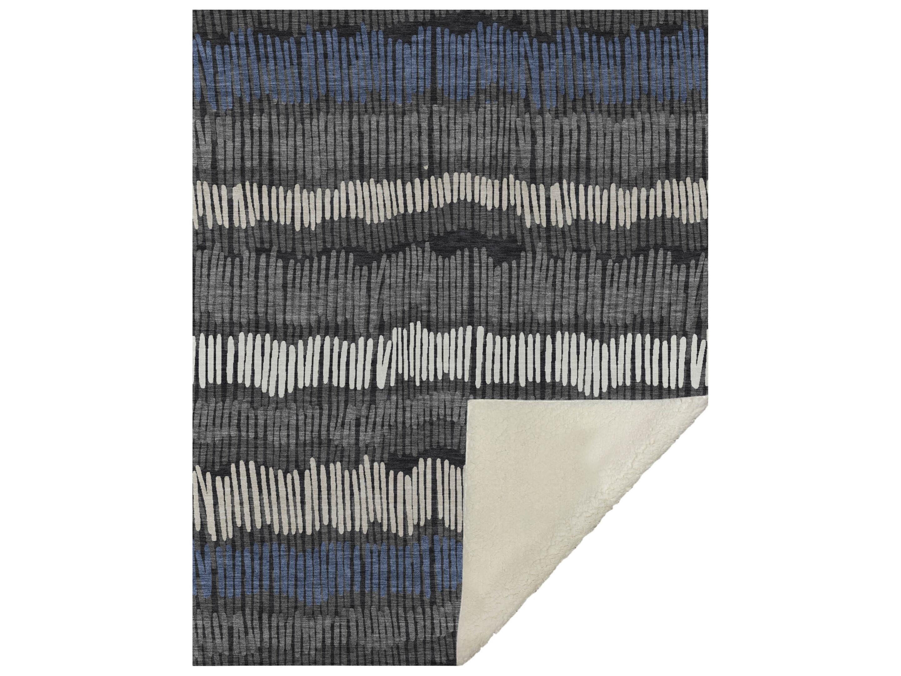 Dalyn Sherpa Gray Polyester Throw