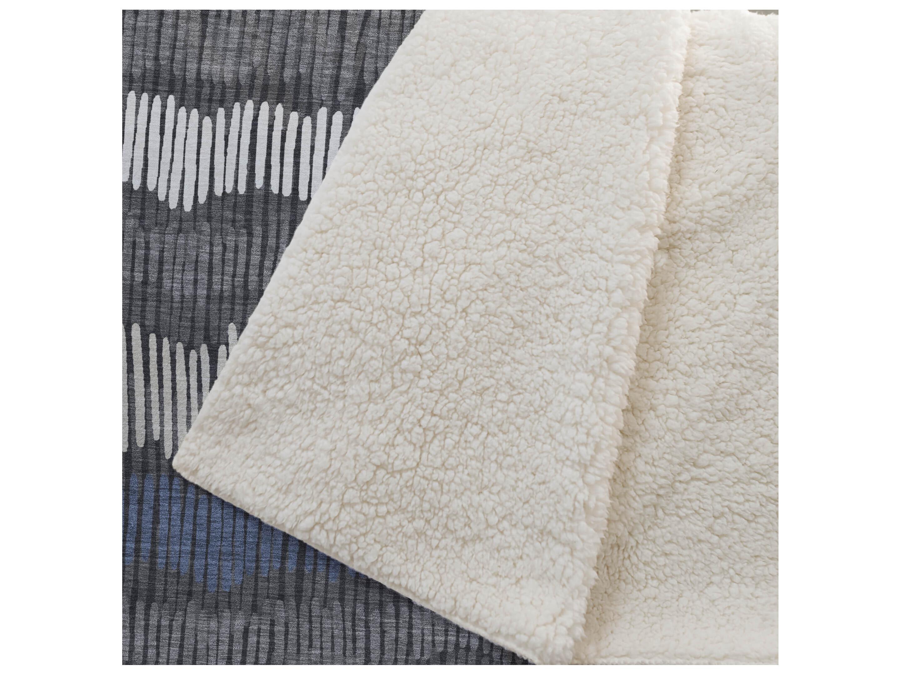 Dalyn Sherpa Gray Polyester Throw