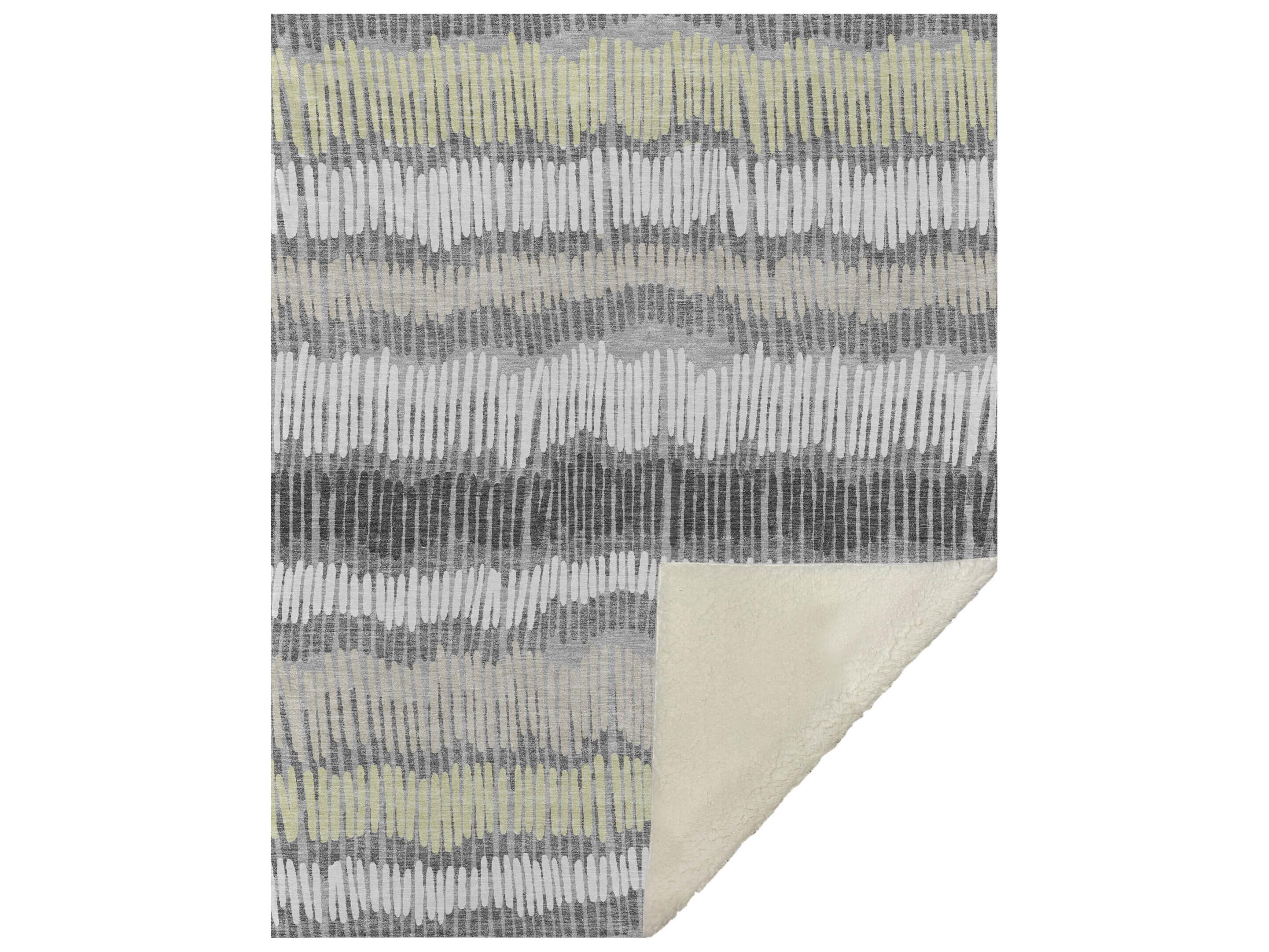 Dalyn Sherpa Gray Polyester Throw
