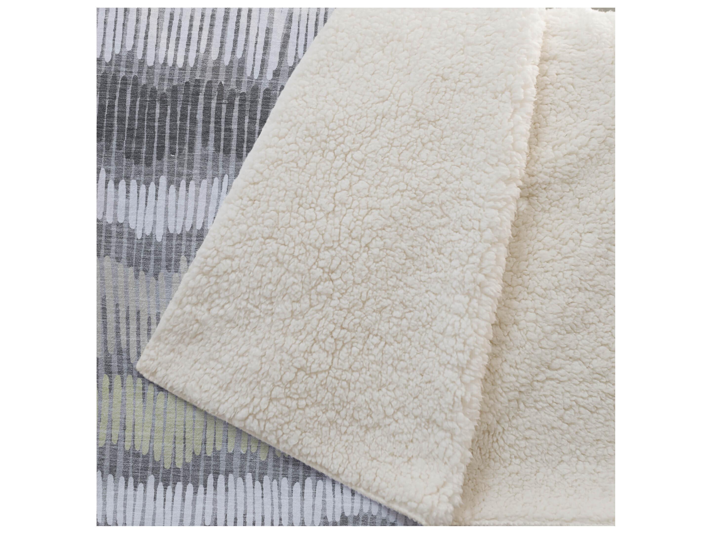Dalyn Sherpa Gray Polyester Throw