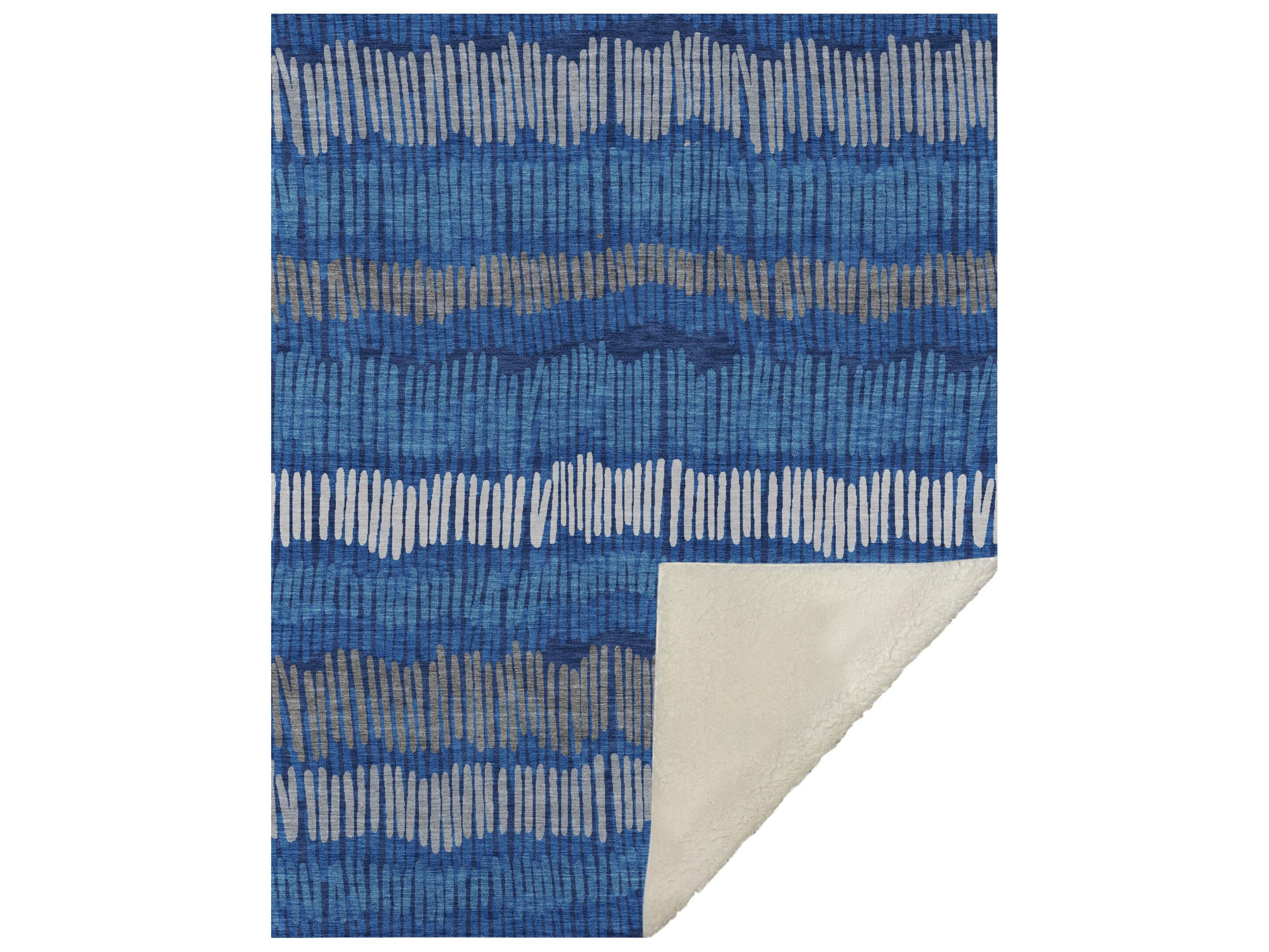 Dalyn Sherpa Blue Polyester Throw