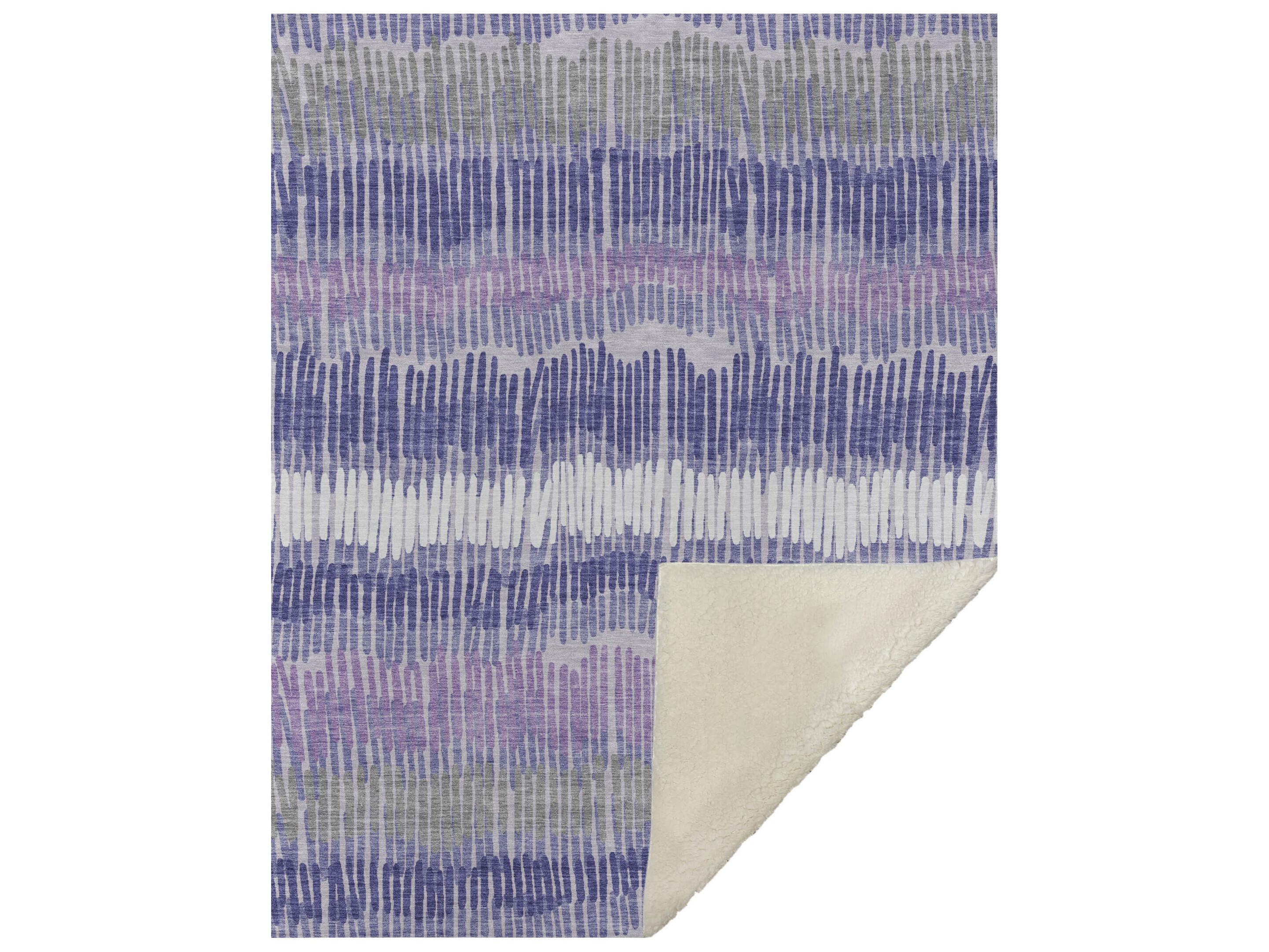 Dalyn Sherpa Purple Polyester Throw