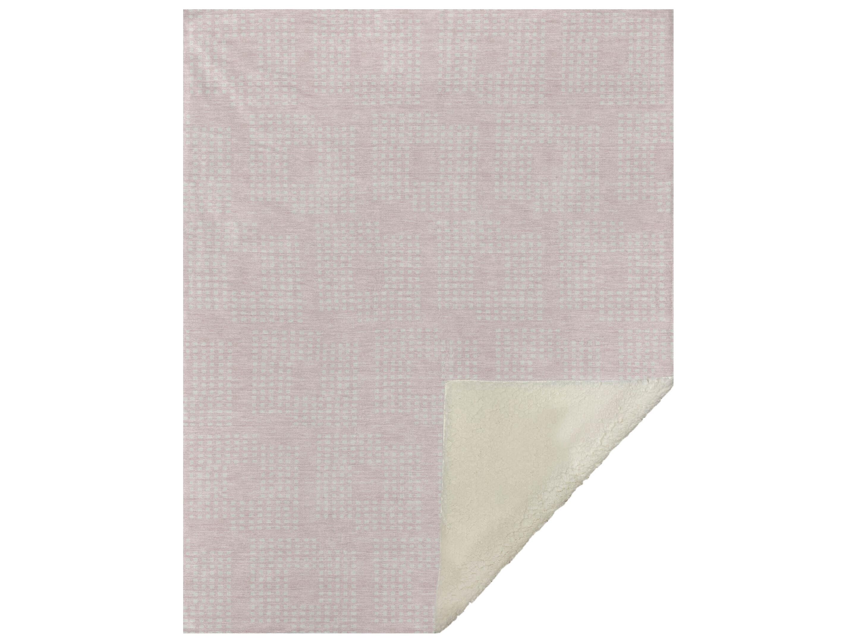 Dalyn Sherpa Pink Polyester Throw