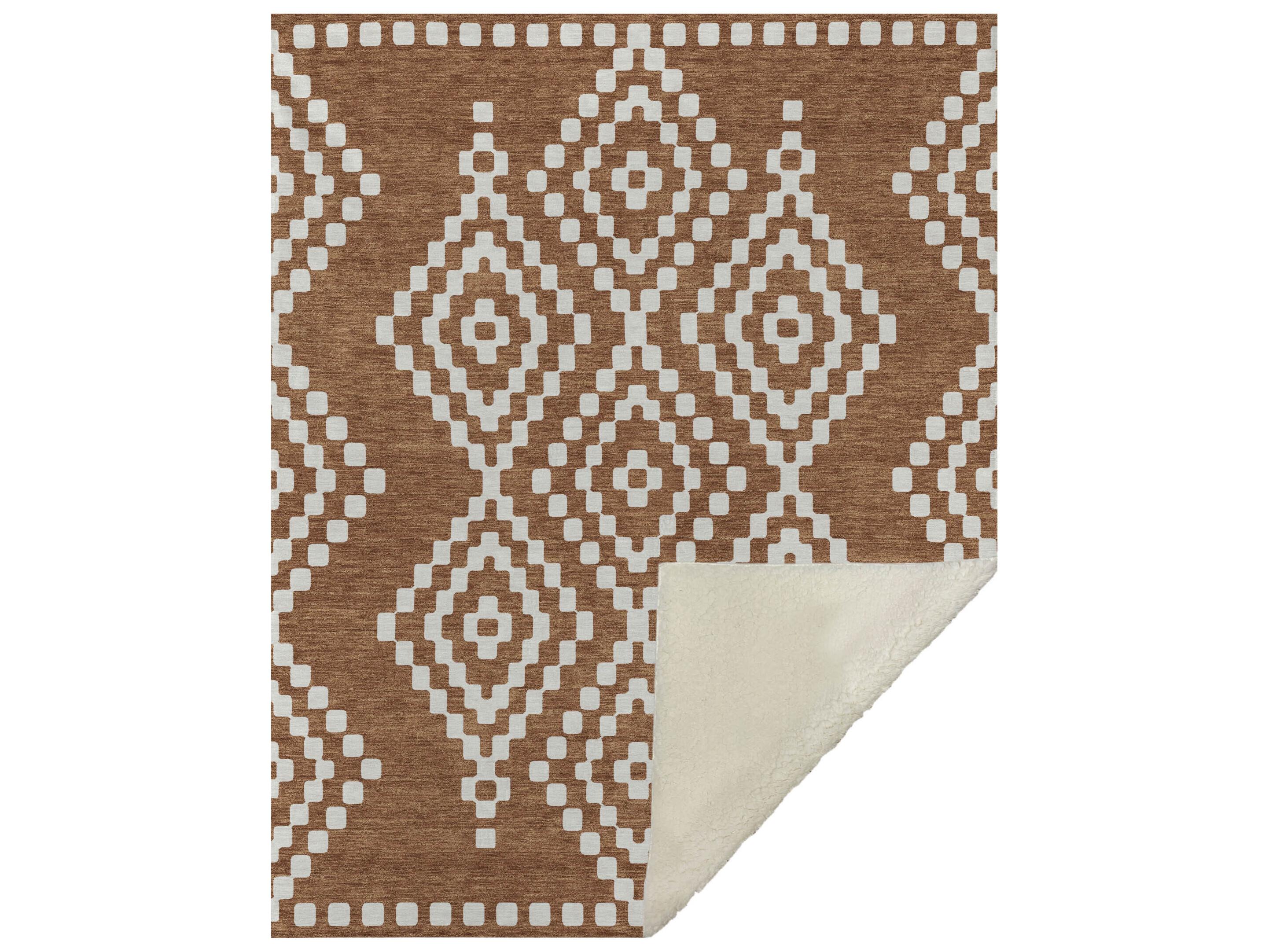 Dalyn Sherpa Orange Polyester Throw