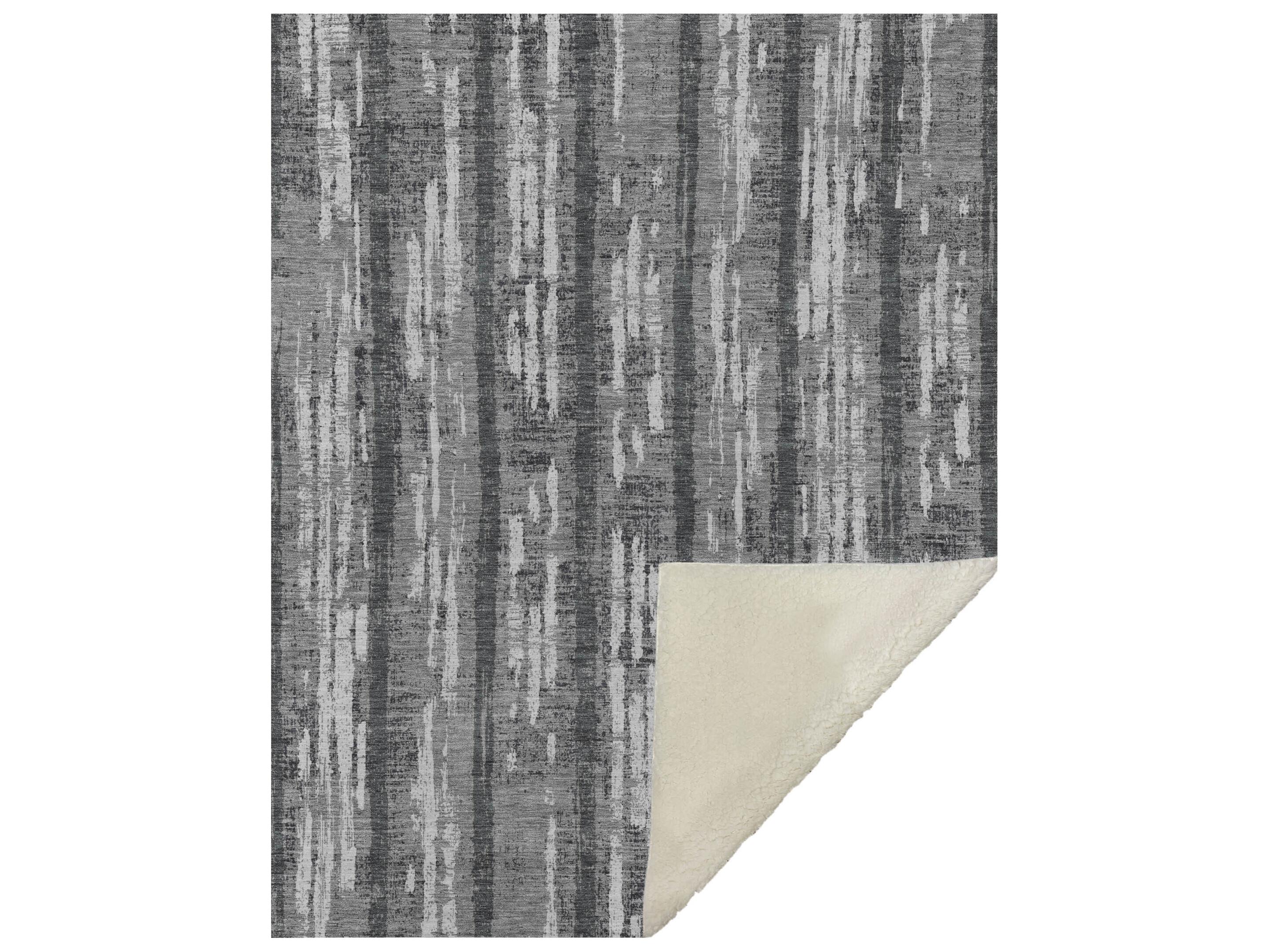 Dalyn Sherpa Gray Polyester Throw