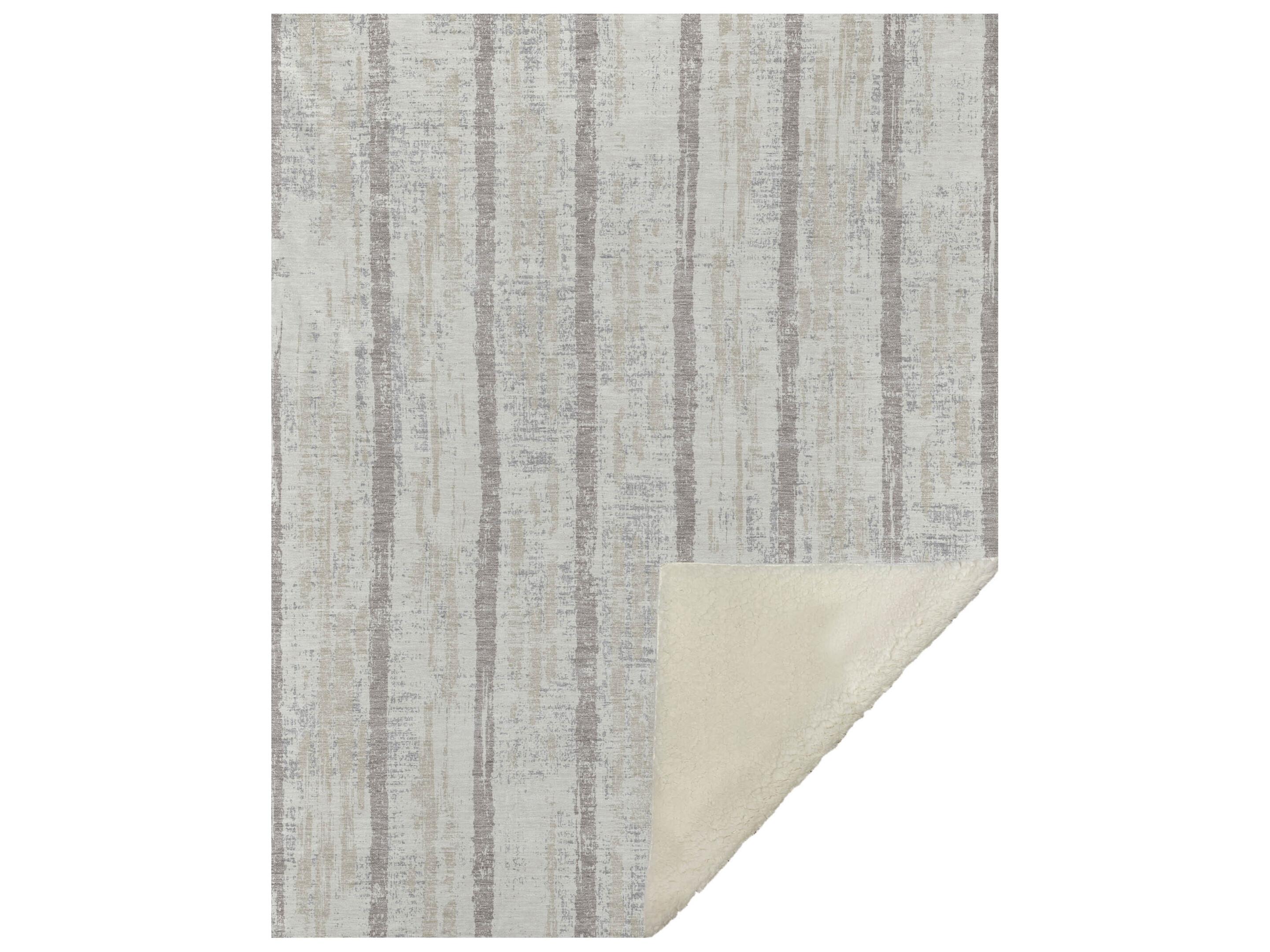 Dalyn Sherpa Ivory Polyester Throw