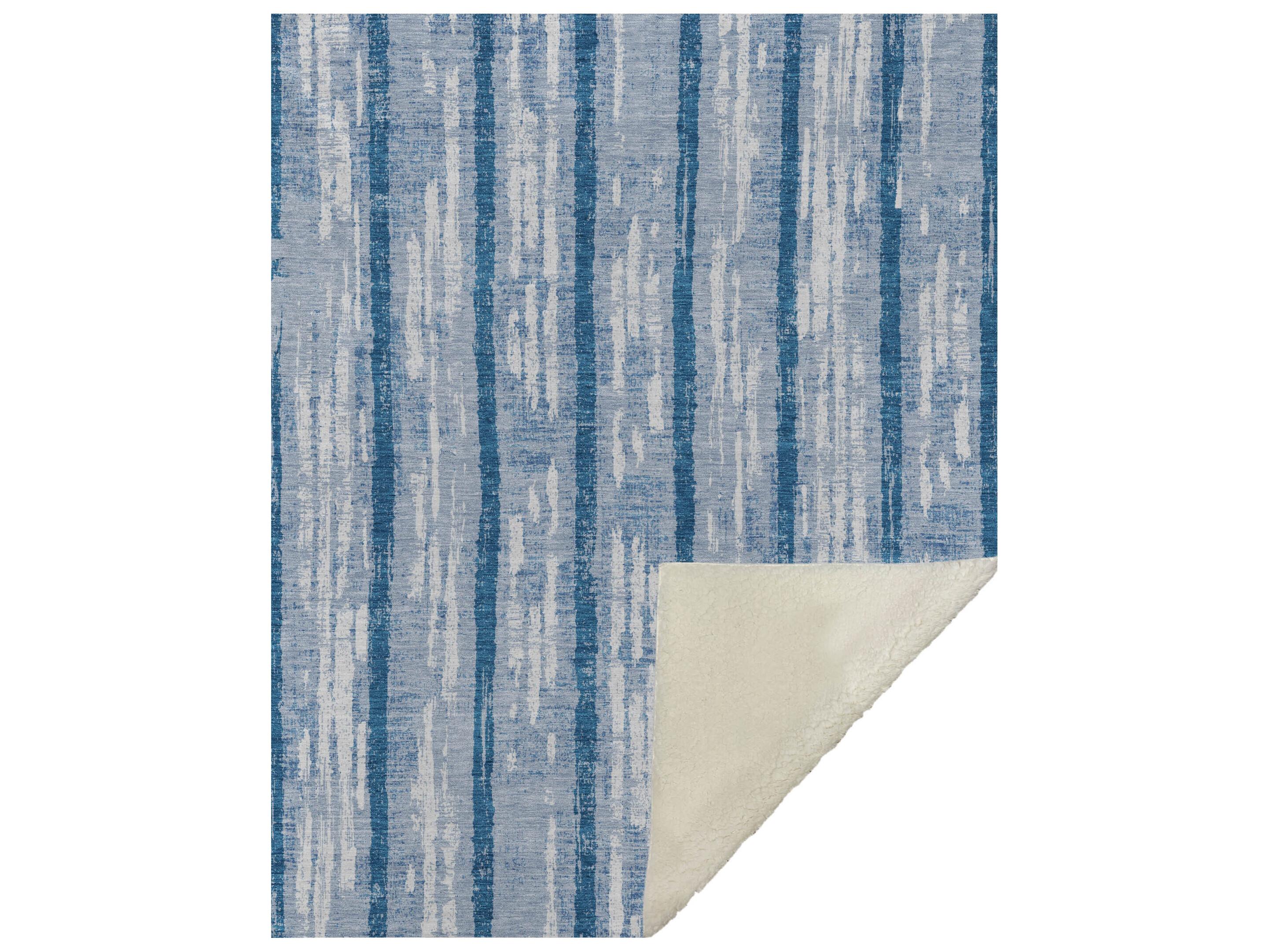 Dalyn Sherpa Blue Polyester Throw