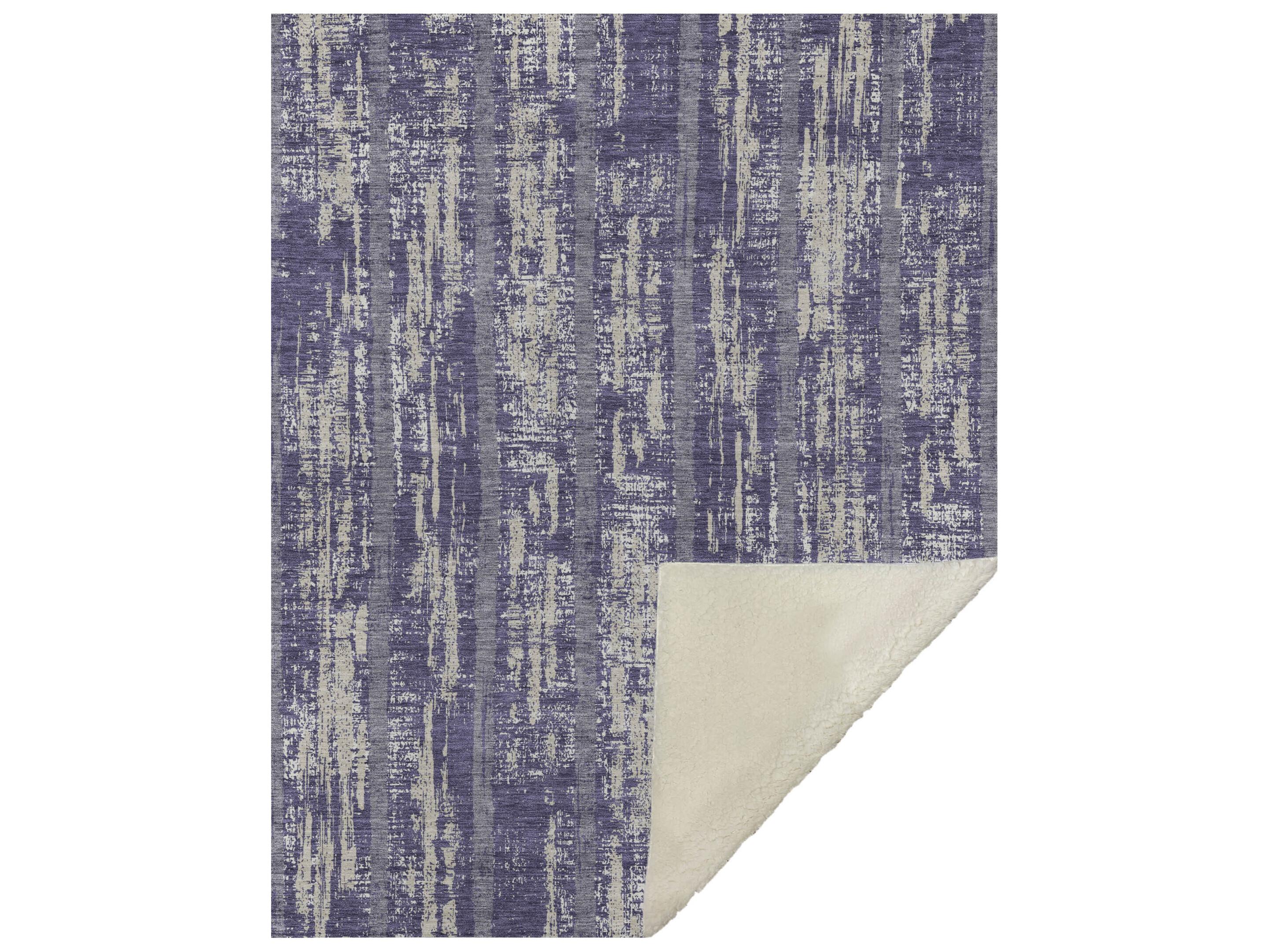 Dalyn Sherpa Purple Polyester Throw