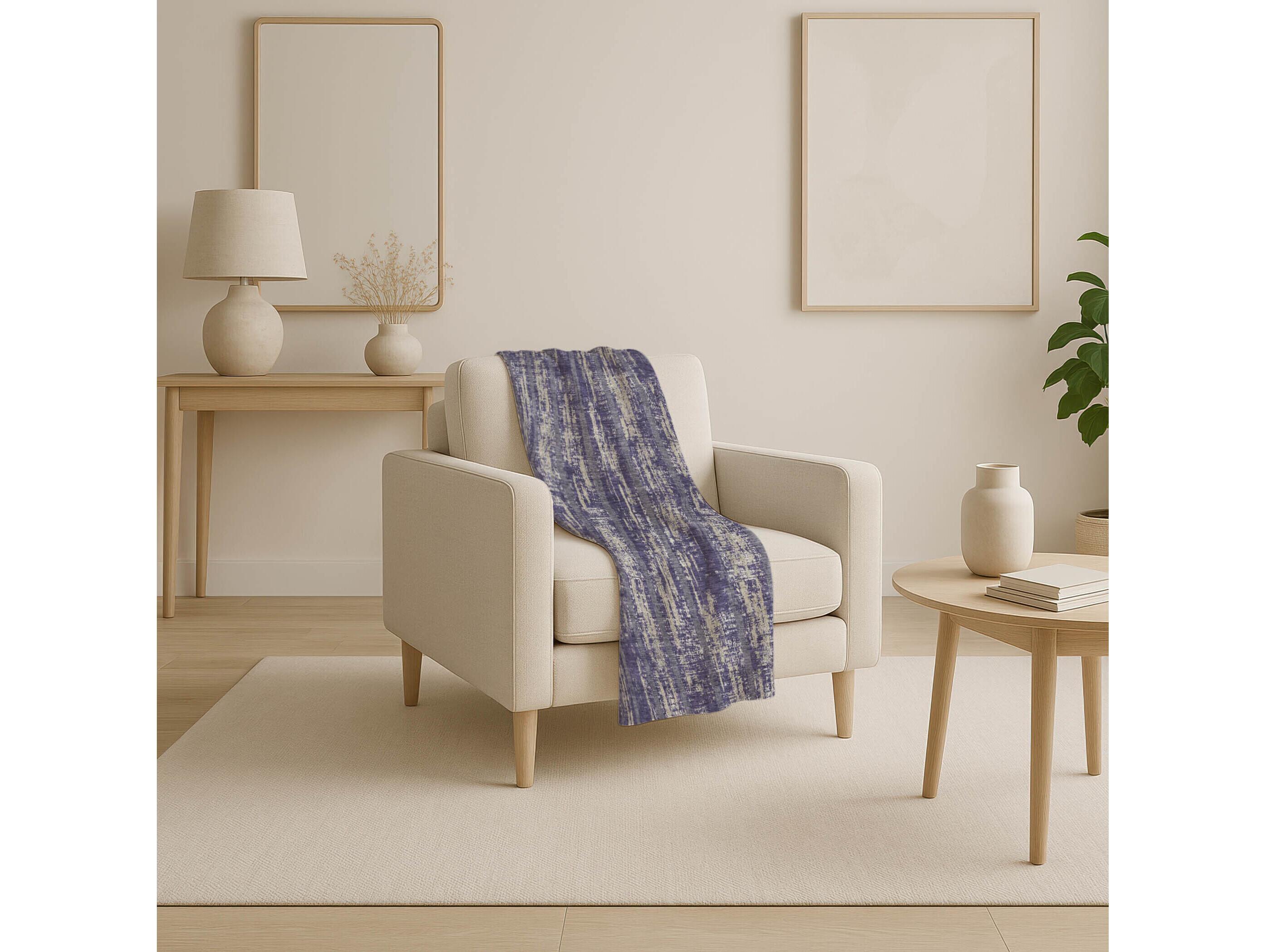 Dalyn Sherpa Purple Polyester Throw