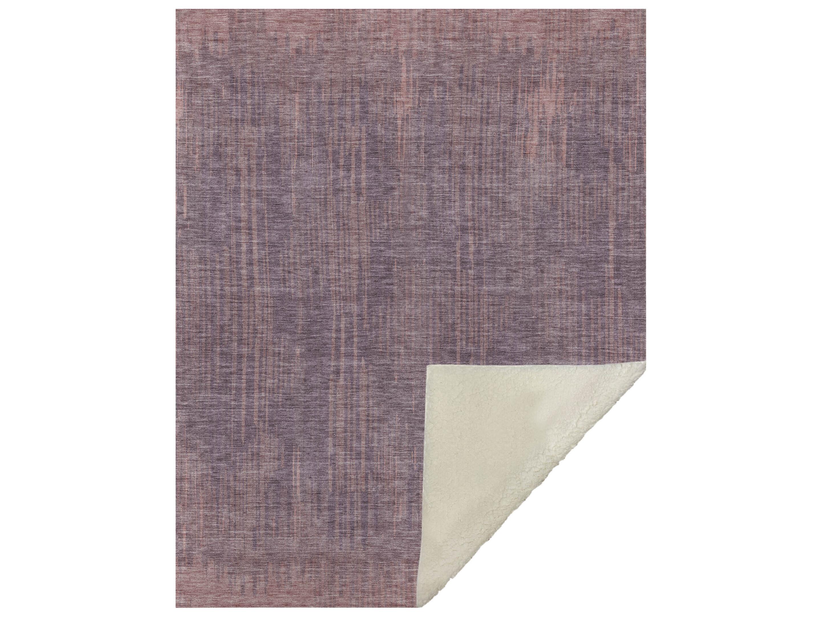 Dalyn Sherpa Pink Polyester Throw