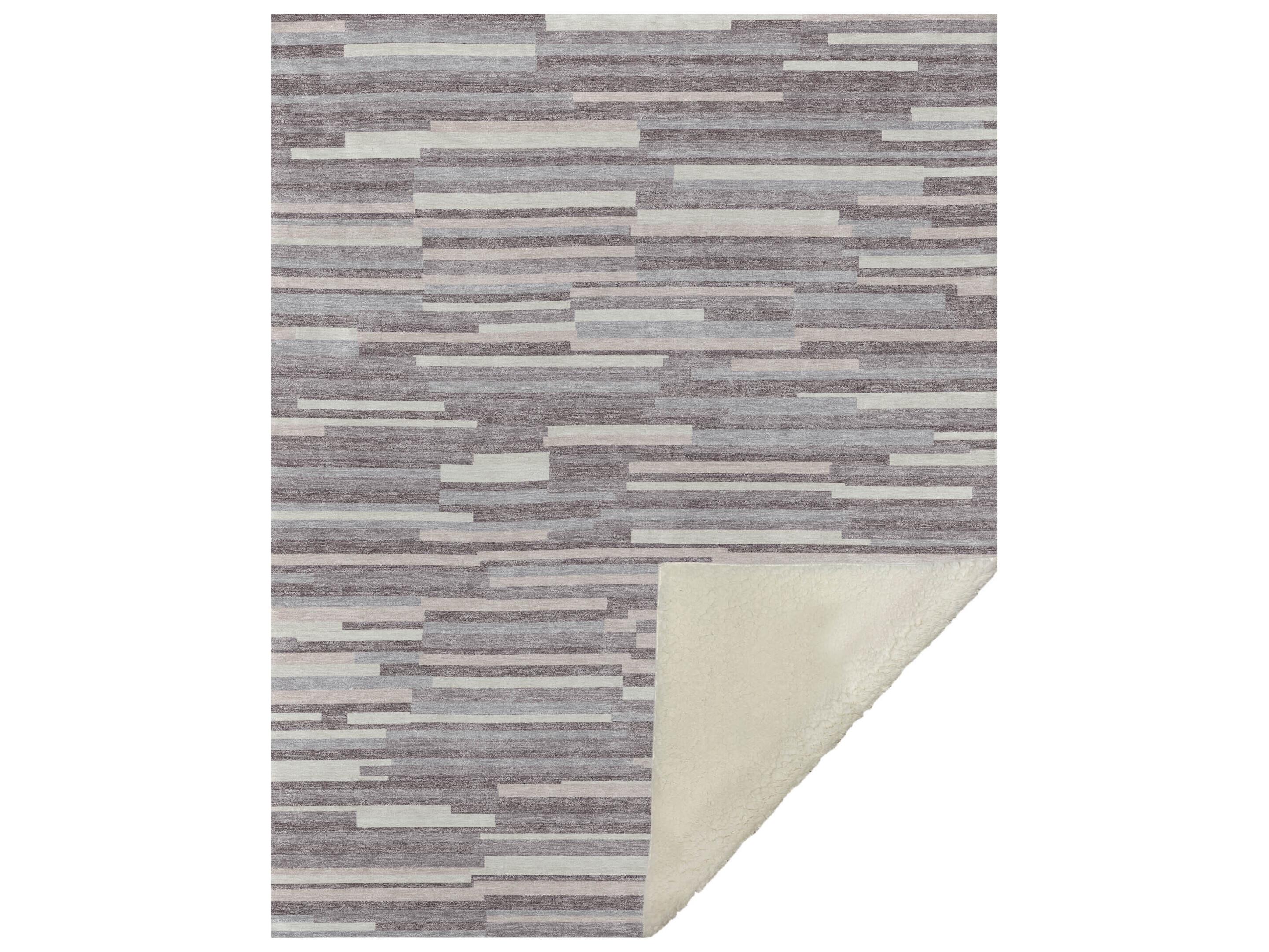 Dalyn Sherpa Purple Polyester Throw