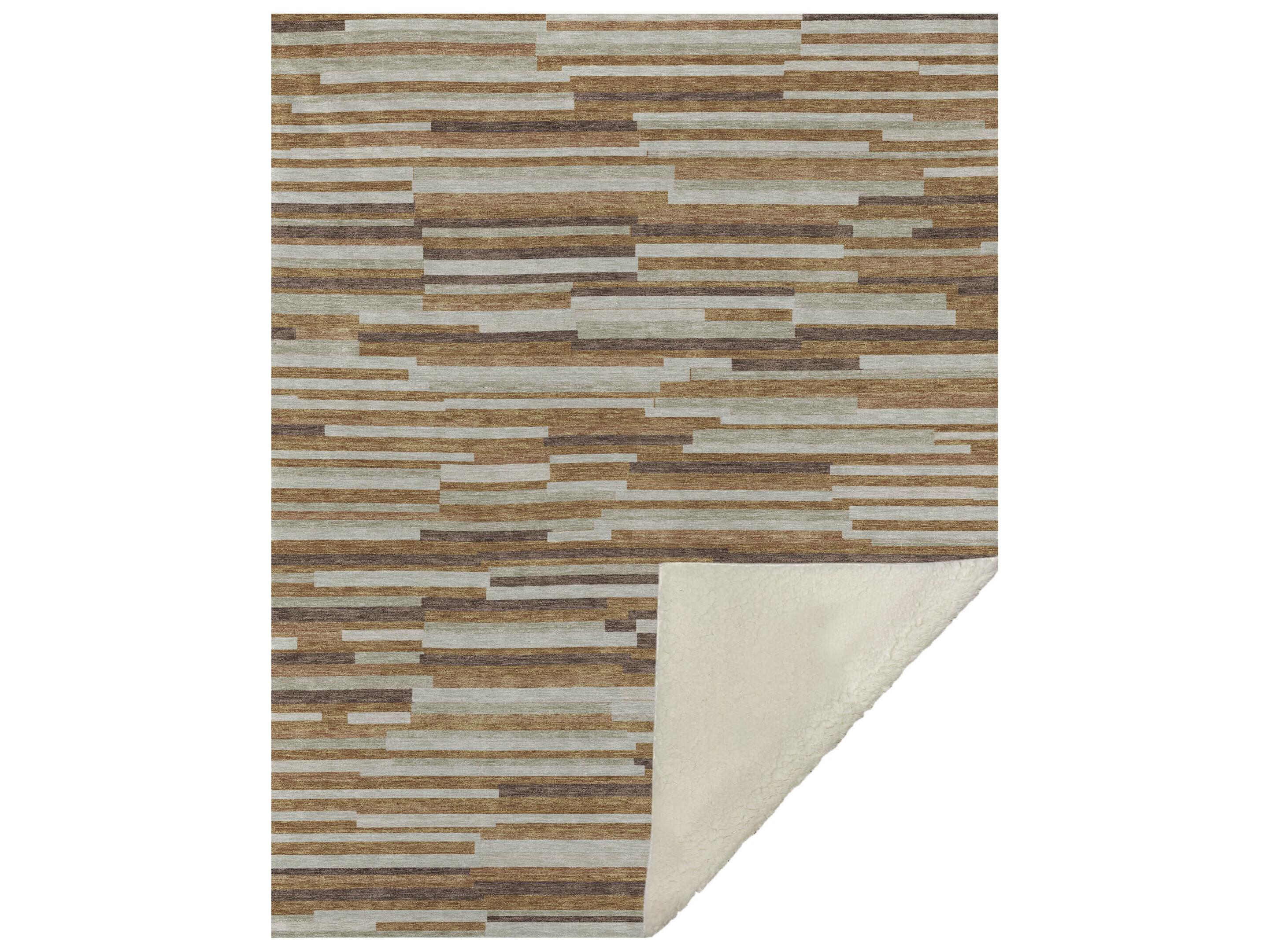 Dalyn Sherpa Orange Polyester Throw