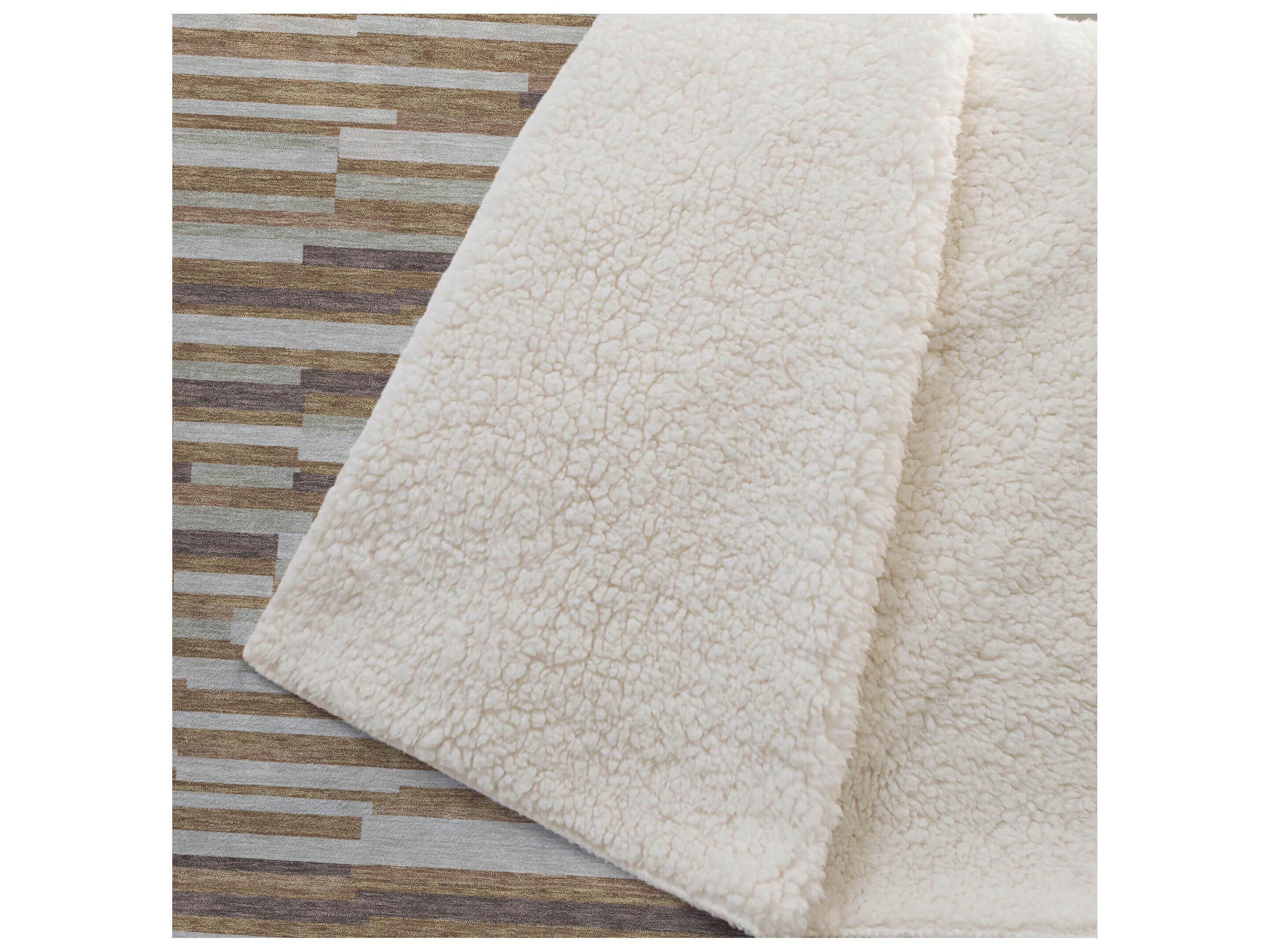 Dalyn Sherpa Orange Polyester Throw