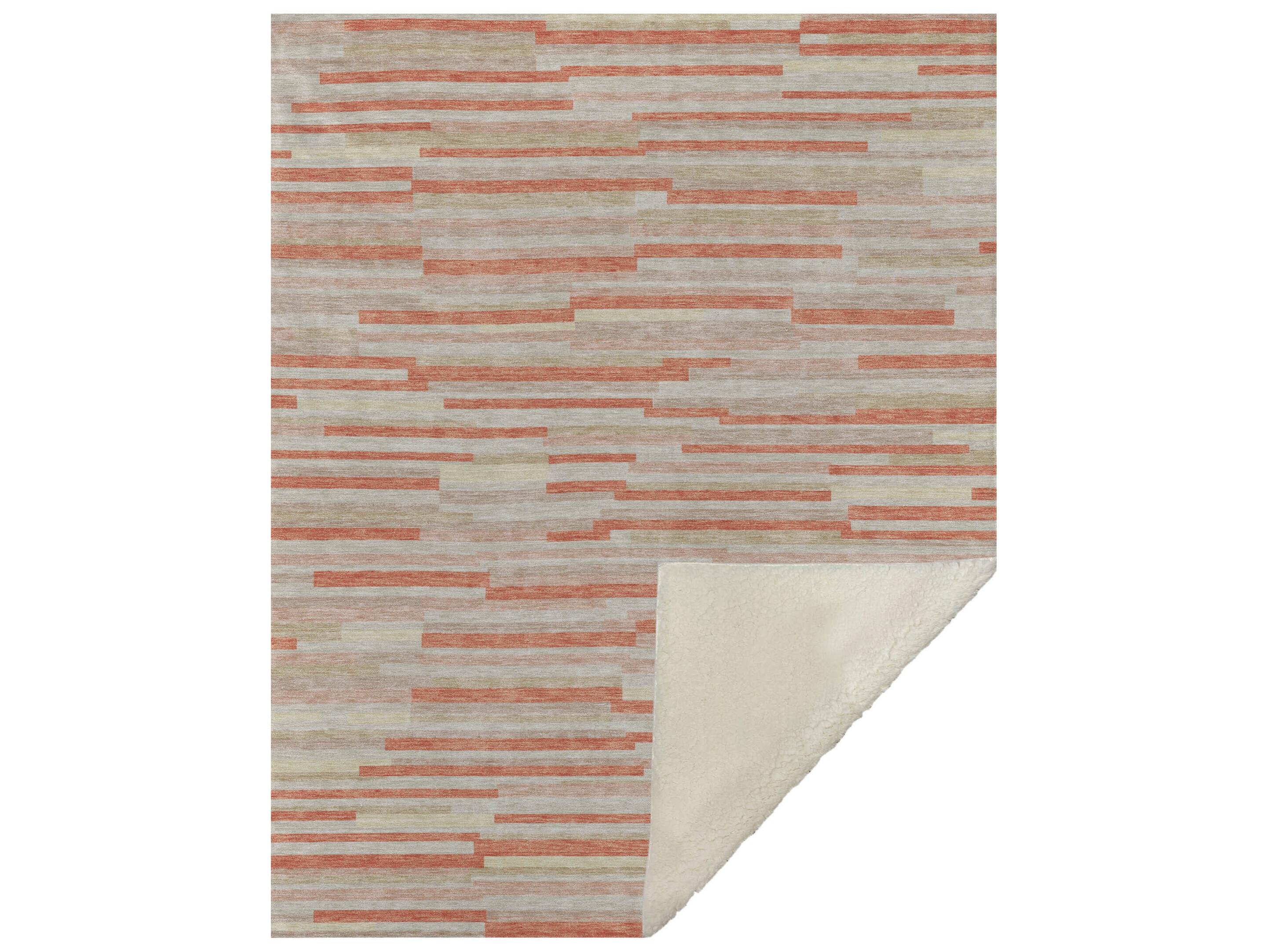 Dalyn Sherpa Orange Polyester Throw