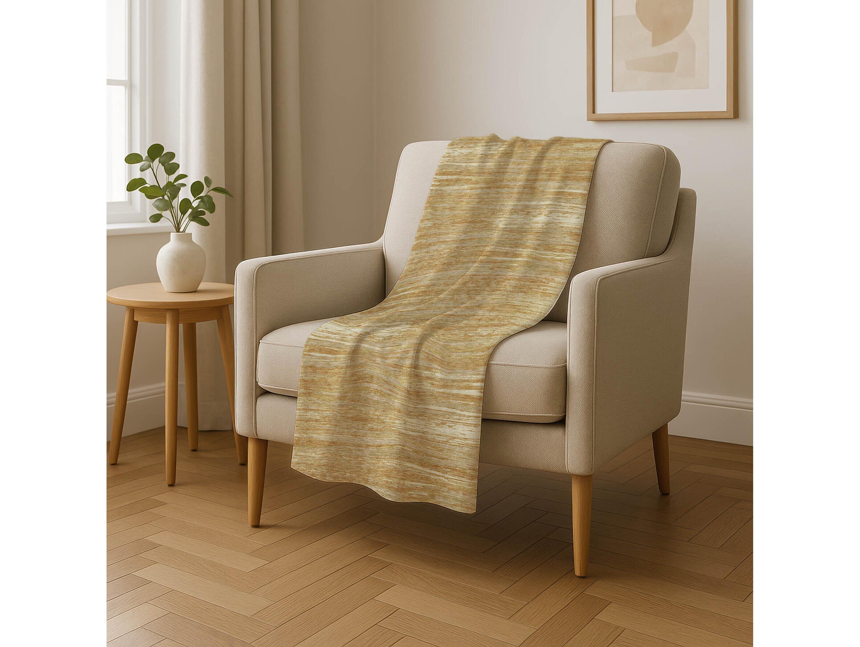 Dalyn Sherpa Gold Polyester Throw