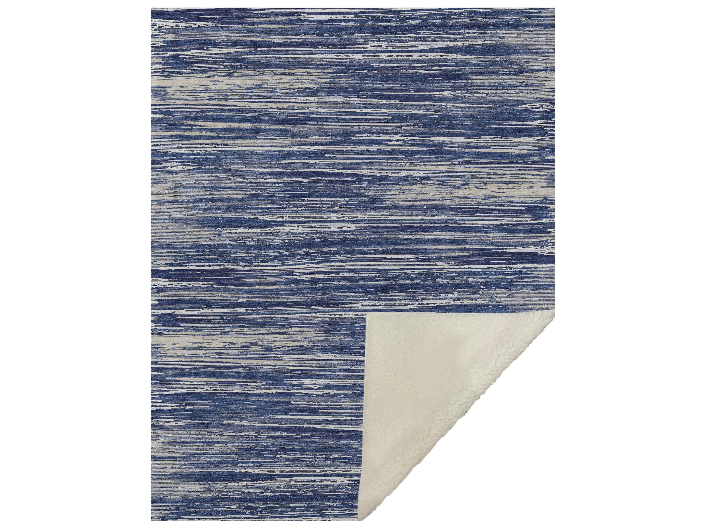 Dalyn Sherpa Blue Polyester Throw