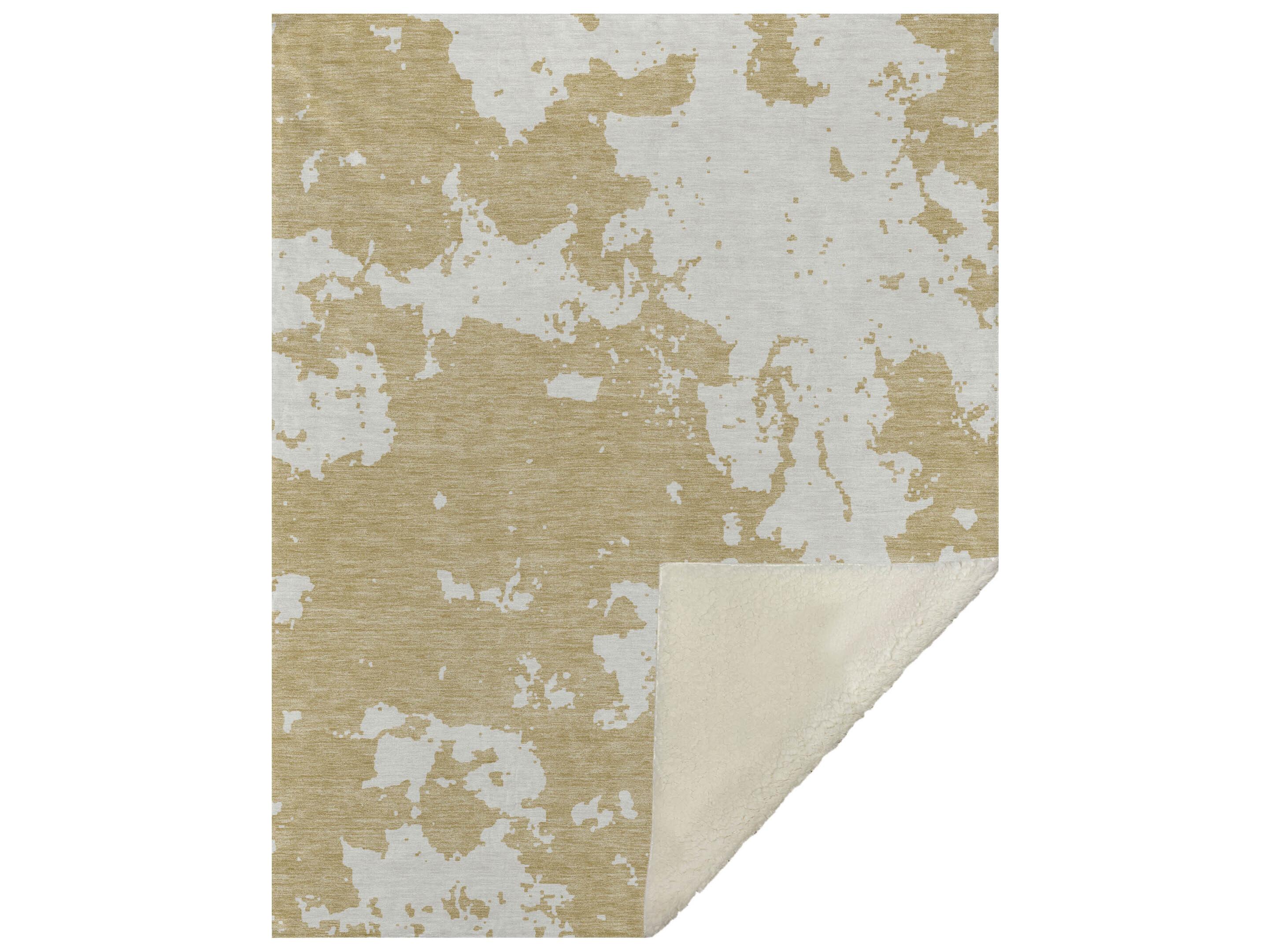 Dalyn Sherpa Gold Polyester Throw