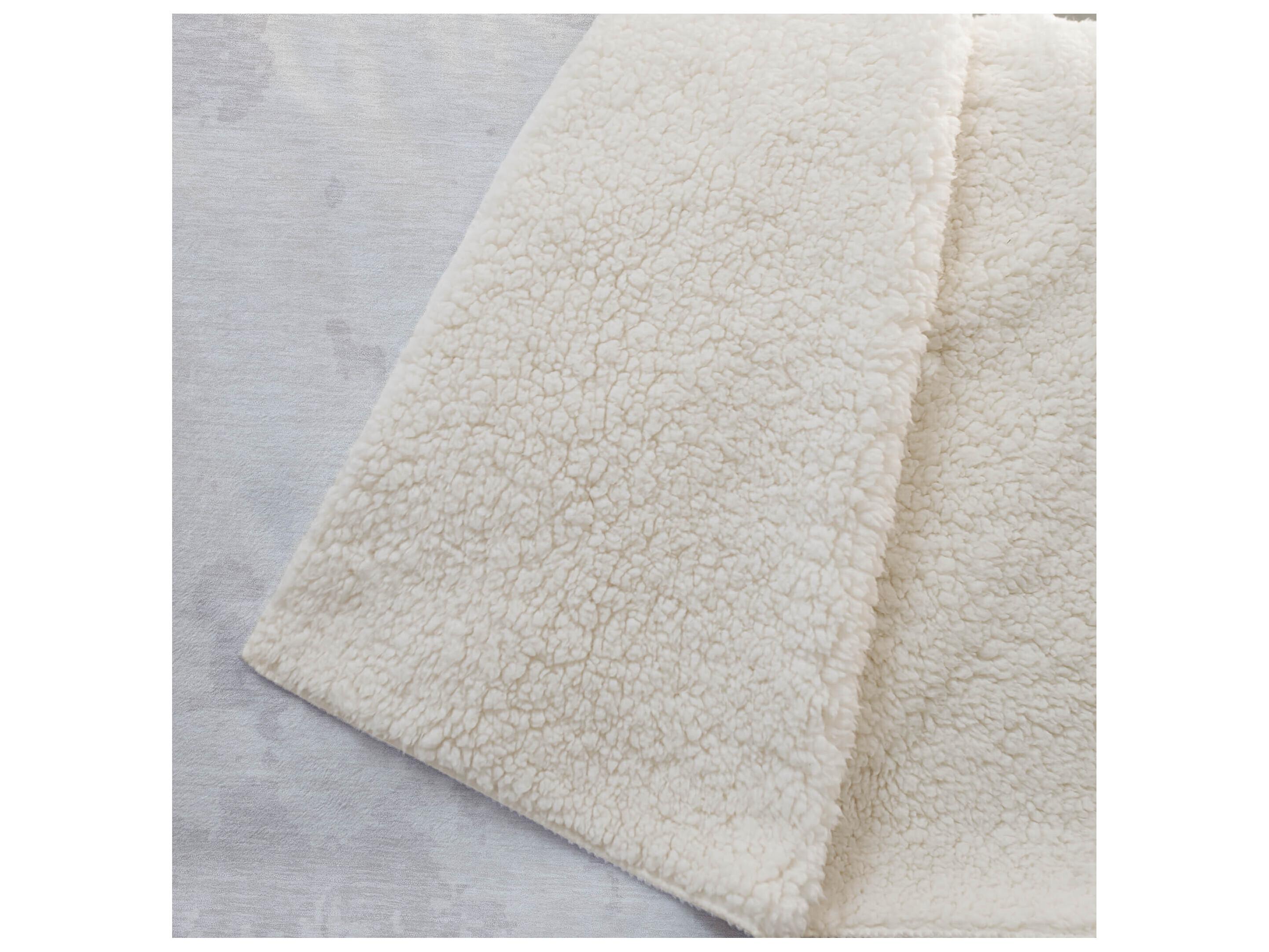 Dalyn Sherpa Ivory Polyester Throw