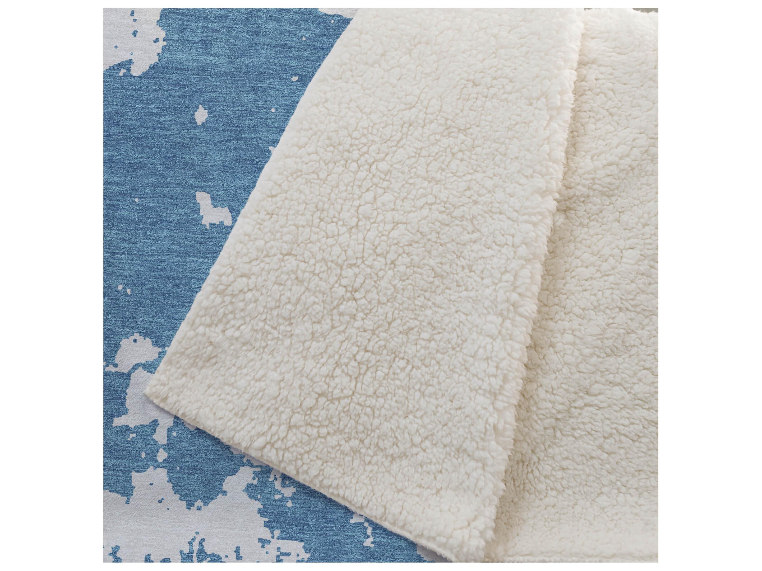 Dalyn Sherpa Teal Polyester Throw